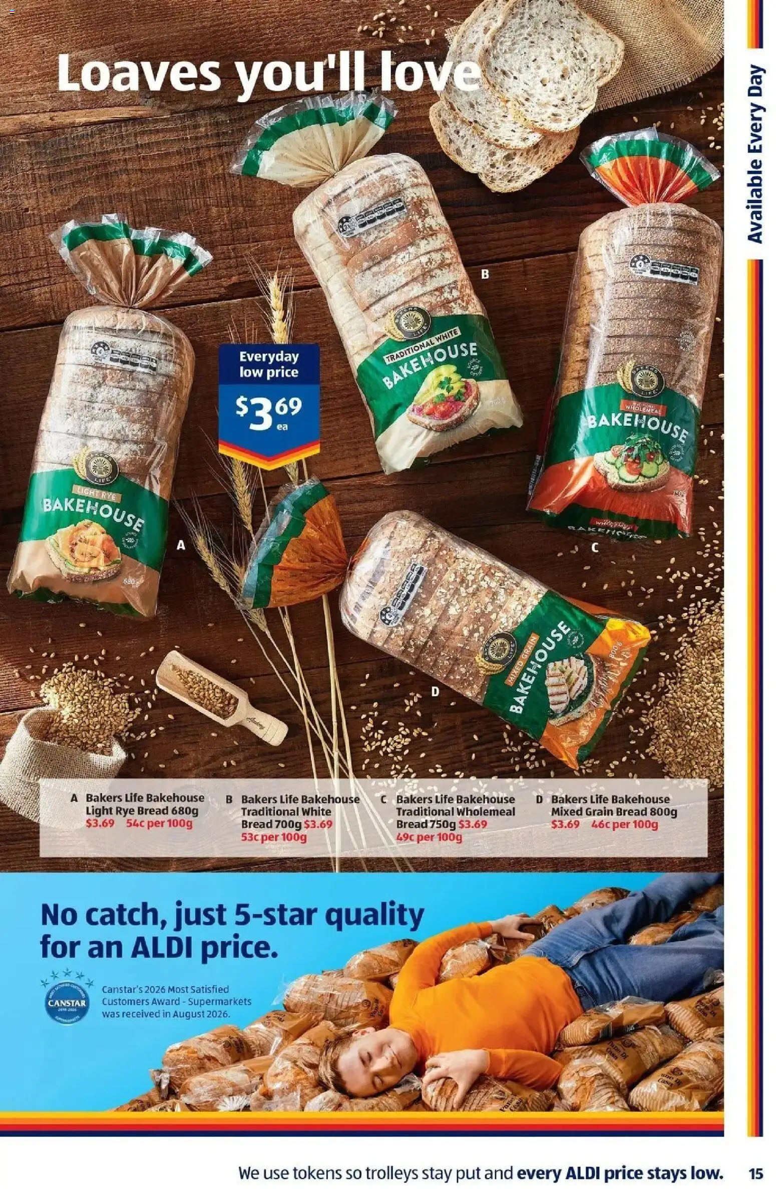 Aldi catalogue - valid from 23/09/2026 | Page: 15 | Products: Light, Bread, Rye