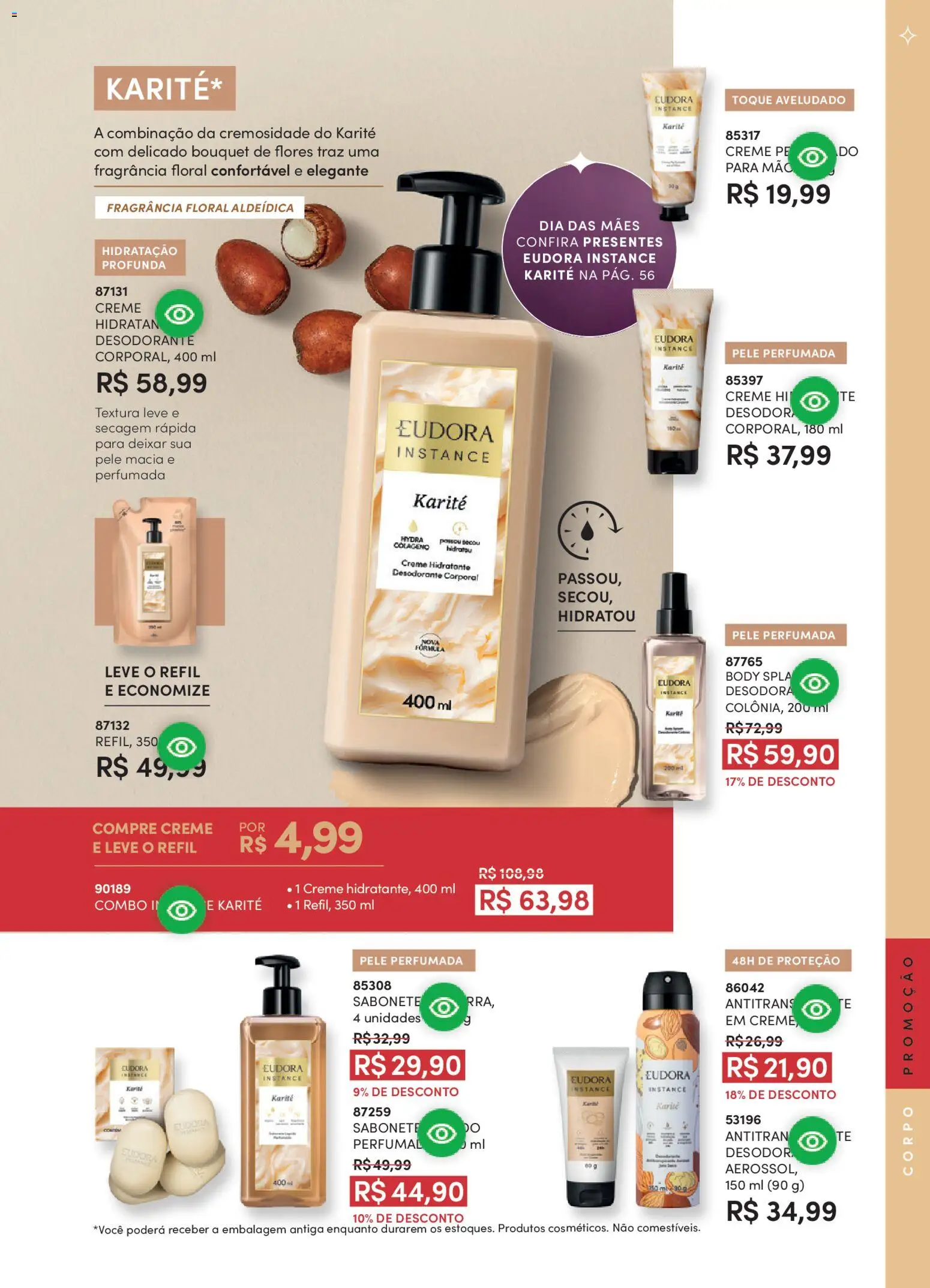 Eudora Folheto - válido de 01.04.2026 | Página: 111 | Produtos: Colágeno, Flores, Creme, Body