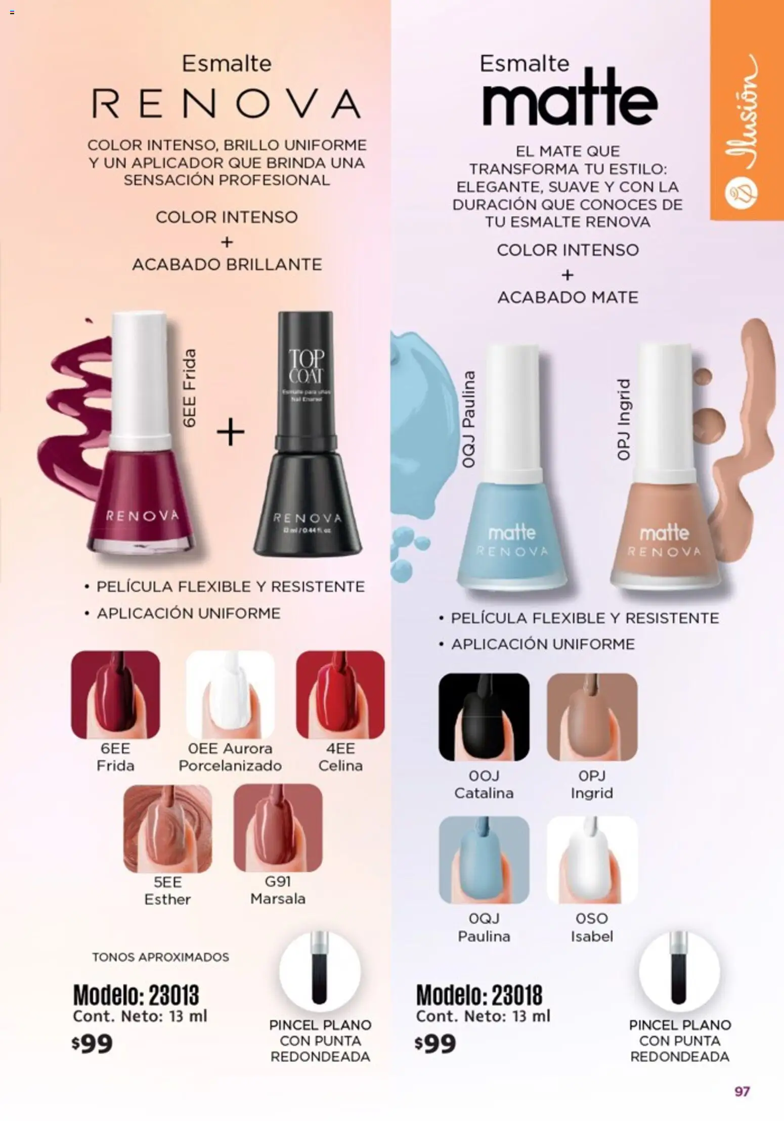 Nuevas ofertas de Ilusión válidas en toda la República Mexicana desde el 01.05.2026. ¡Encuentra las mejores ofertas en Ilusión catálogo Marcas Amigas! | Página: 99 | Productos: Pincel, Brillo, Flexible, Mate