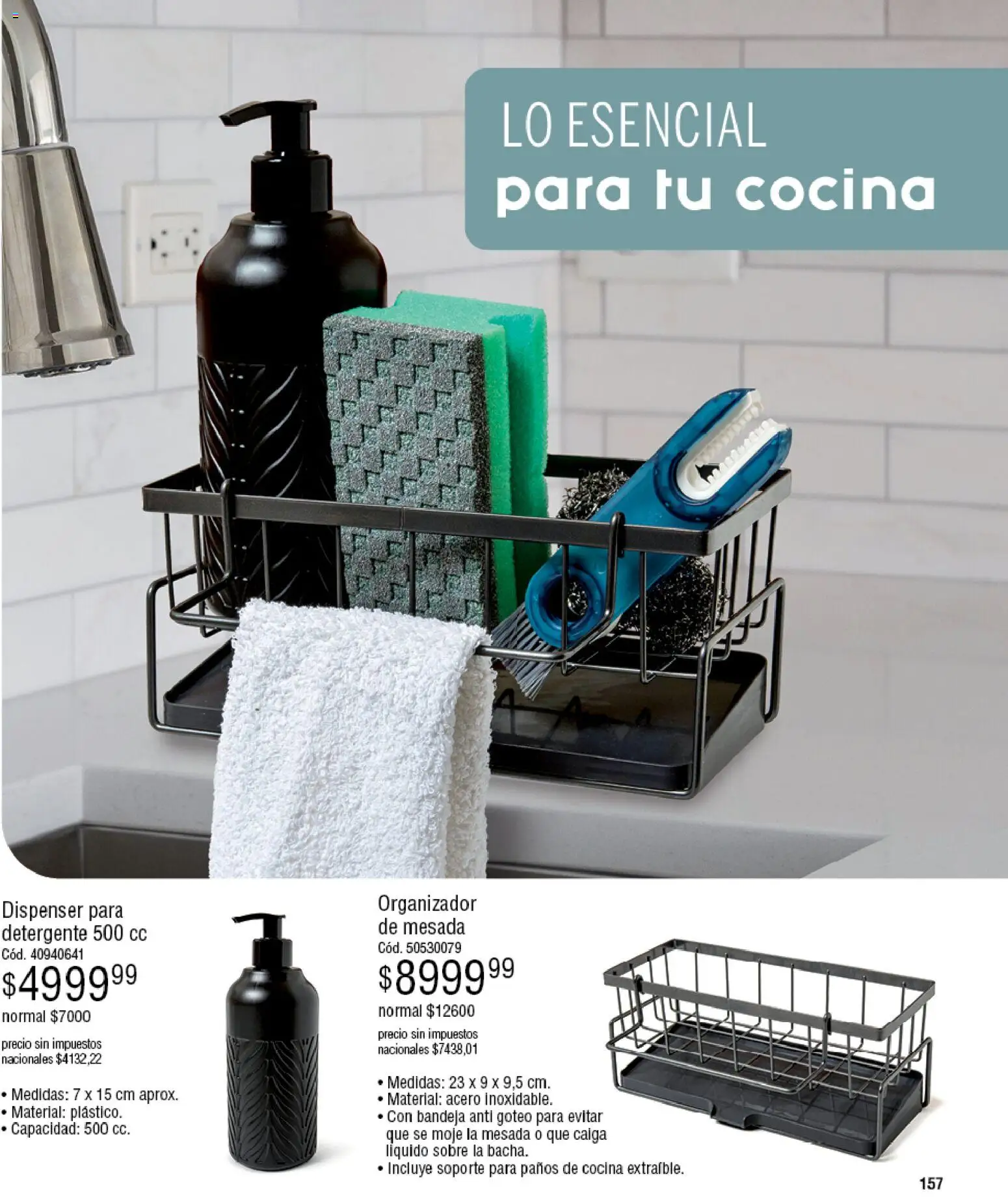 Millanel - Catálogo │ válido desde el 30/03/2026 | Página: 157 | Productos: Organizador, Paños de cocina, Mesada, Sobre