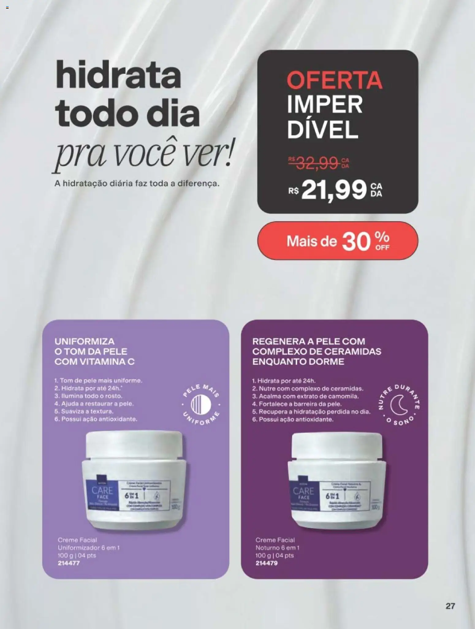 Avon Folheto - válido de 01/09/2026 | Página: 27 | Produtos: Creme facial, Creme, Vitamina c