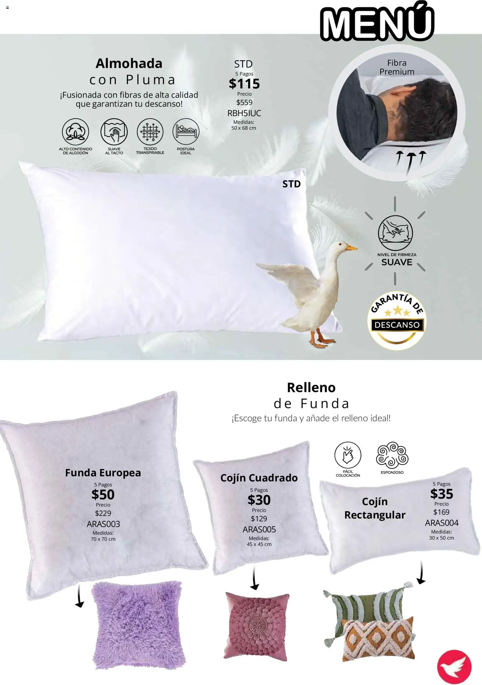 Nuevas ofertas de Colchas Concord válidas en toda la República Mexicana desde el 01/08/2026. ¡Encuentra las mejores ofertas en Colchas Concord catálogo! | Página: 158 | Productos: Funda, Algodón, Almohada