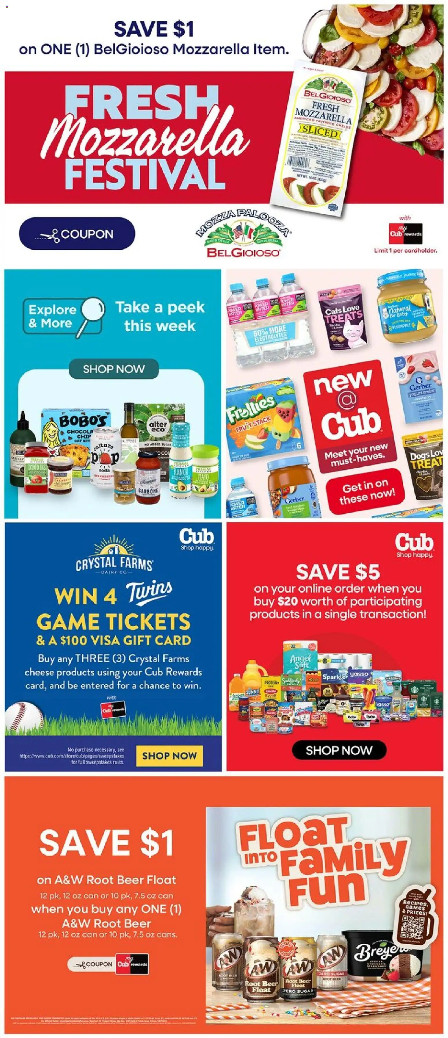 Cub Foods Weekly Ad - valid from 07/26/2026 | Page: 6 | Products: Cheese, Beer, Pineapple, Water