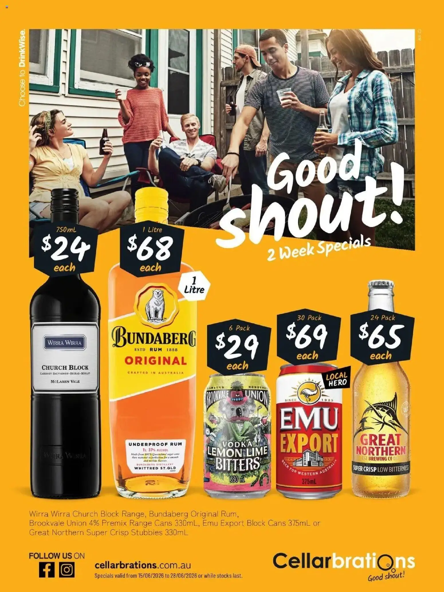 Cellarbrations catalogue - valid from 14.06.2026 | Page: 1 | Products: Vodka, Rum, Lemon, Lime