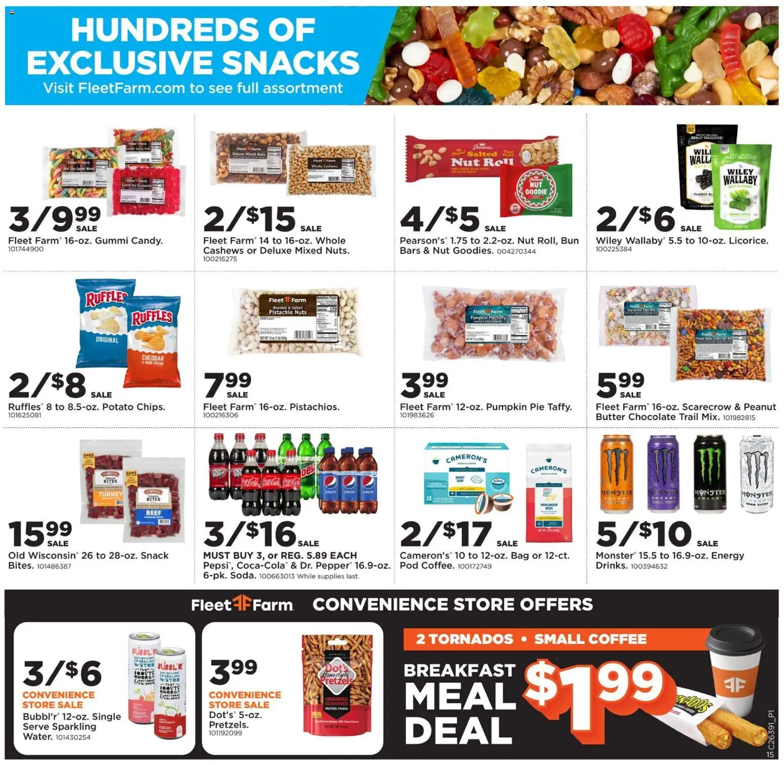 Mills Fleet Farm Weekly Ad - valid from 09/21/2026 | Page: 21 | Products: Chocolate, Cream, Cashews, Pepsi