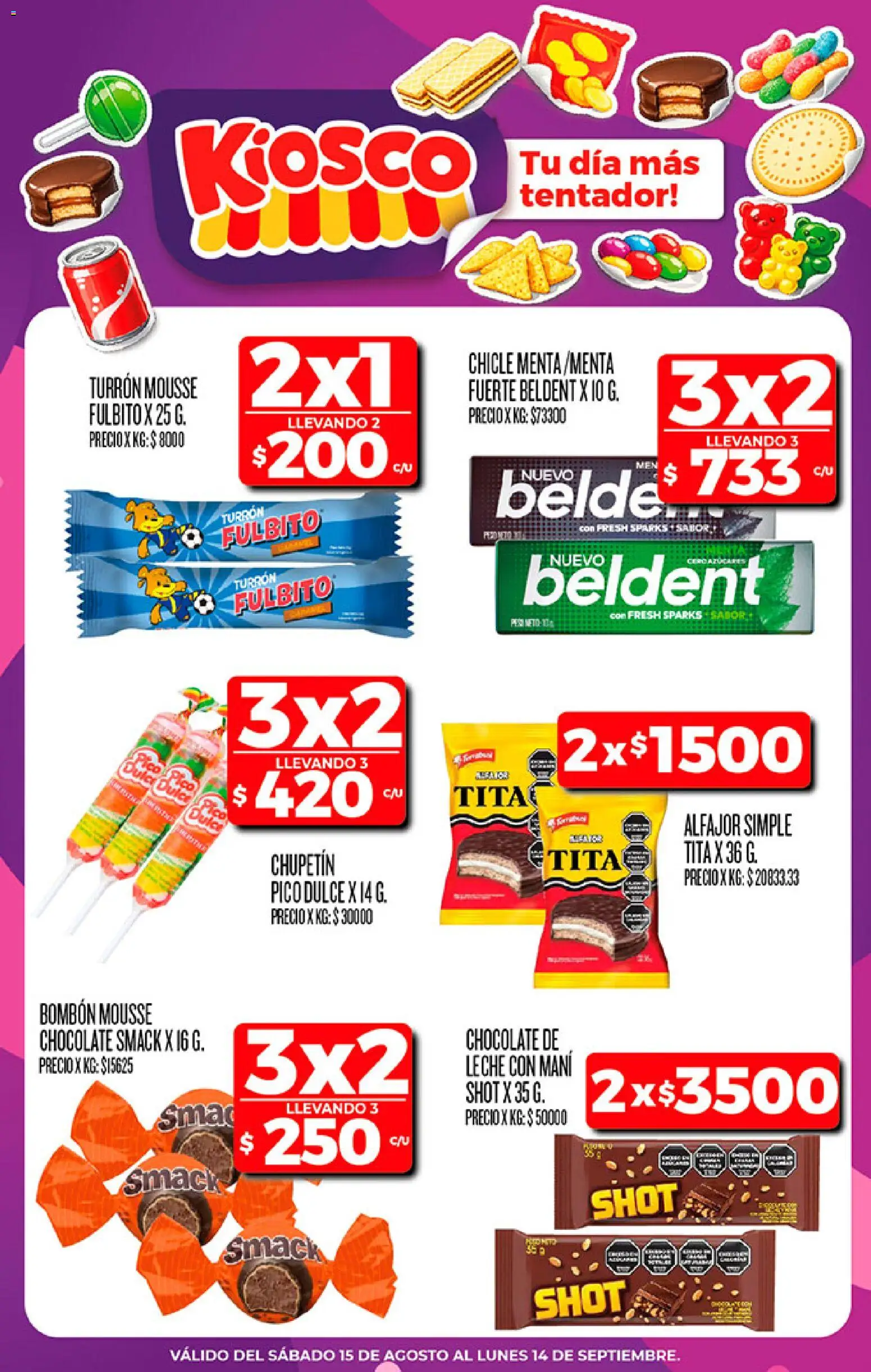 Supermercado DIA Ofertas │ válido desde el 19/08/2026 | Página: 21 | Productos: Dulce, Leche, Chicle, Alfajor