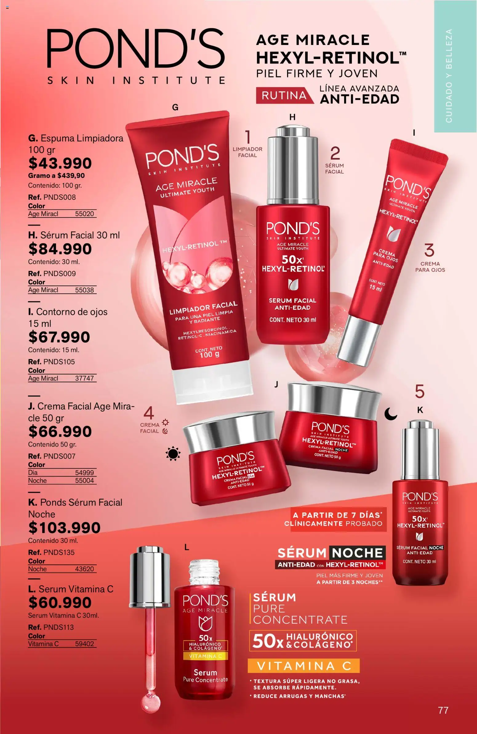 Leonisa revista - valida desde el 15.05.2026 | Página: 77 | Productos: Serum, Limpiador, Limpiador facial, Contorno de ojos