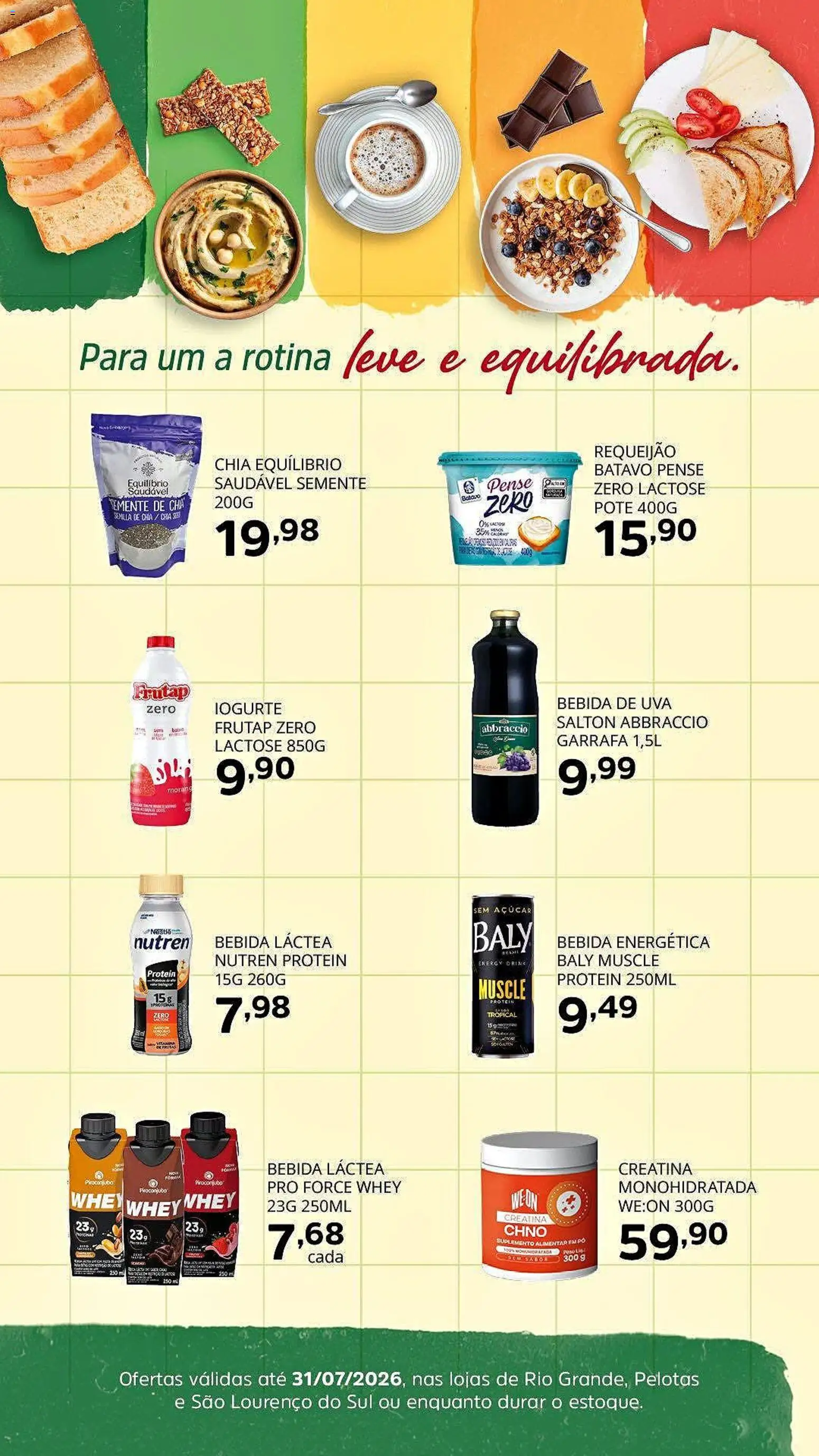Supermercado Guanabara Folheto - válido de 28/07/2026 | Página: 2 | Produtos: Creatina, Iogurte, Bebida, Requeijão