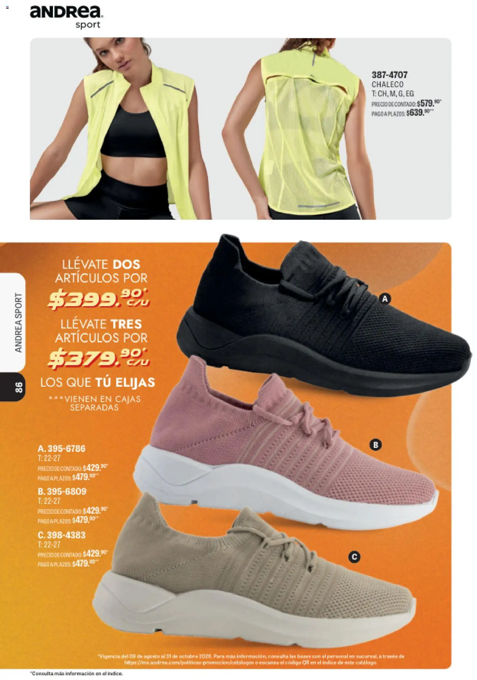Nuevas ofertas de Andrea válidas en toda la República Mexicana desde el 23/08/2026. ¡Encuentra las mejores ofertas en Andrea catálogo Sport! | Página: 75 | Productos: Chaleco