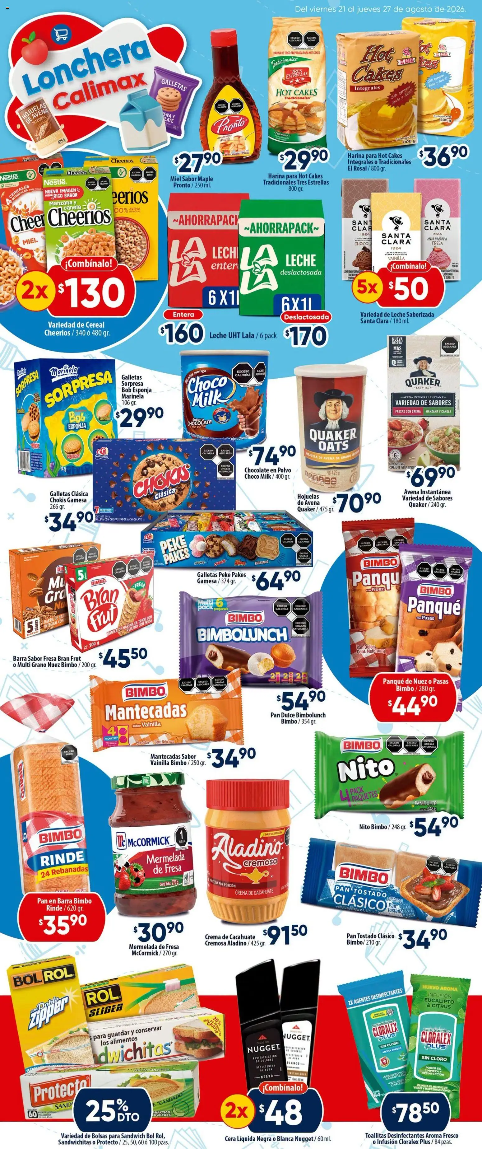 Nuevas ofertas de Calimax válidas en toda la República Mexicana desde el 21/08/2026. ¡Encuentra las mejores ofertas en Calimax folleto Mexicali y SLRC! | Página: 3 | Productos: Cacahuate, Crema, Fresas, Toallitas desinfectantes