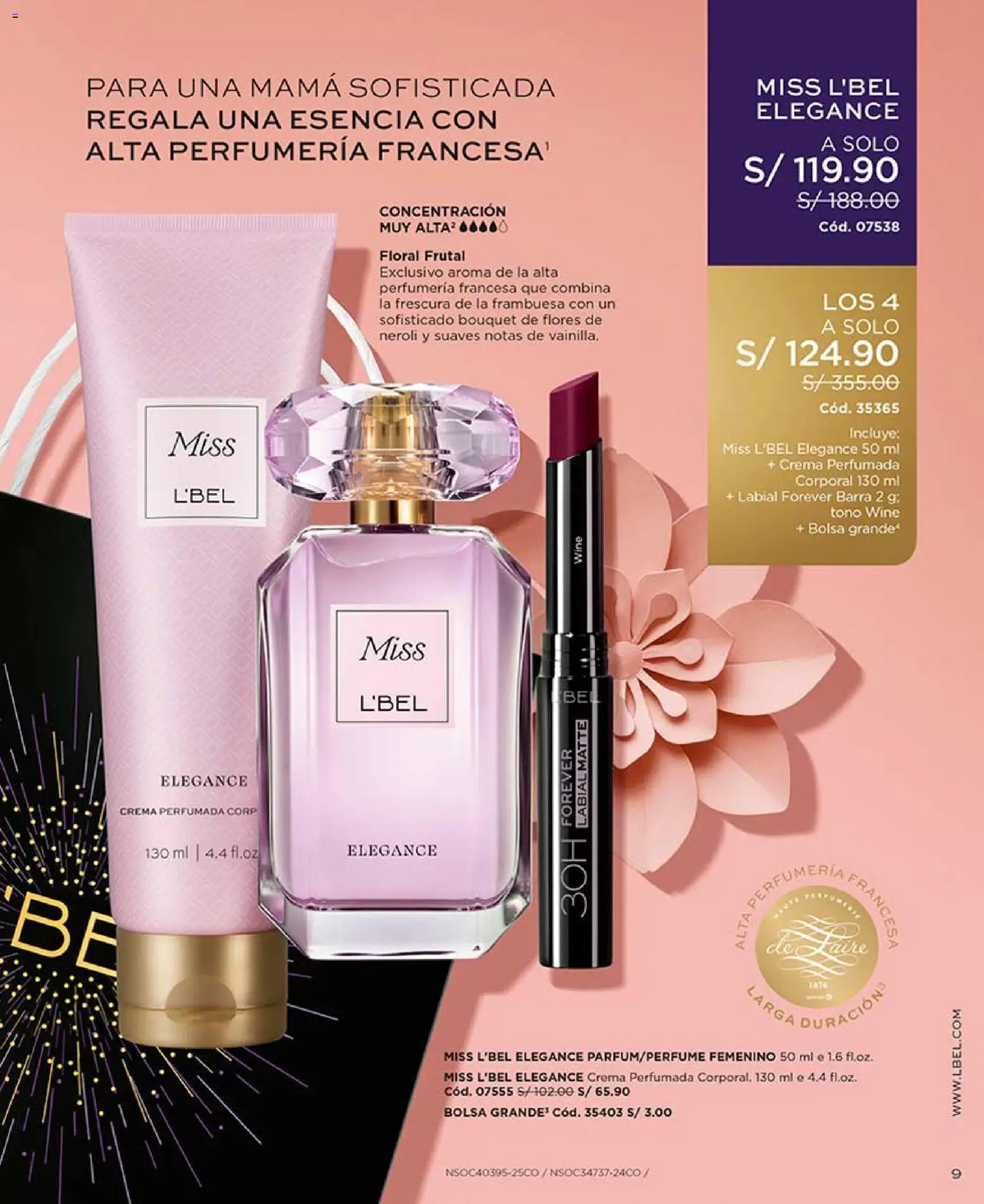 Catálogo L'Bel válido desde 04.04.2026 | Página: 9 | Productos: Crema, Bolsa