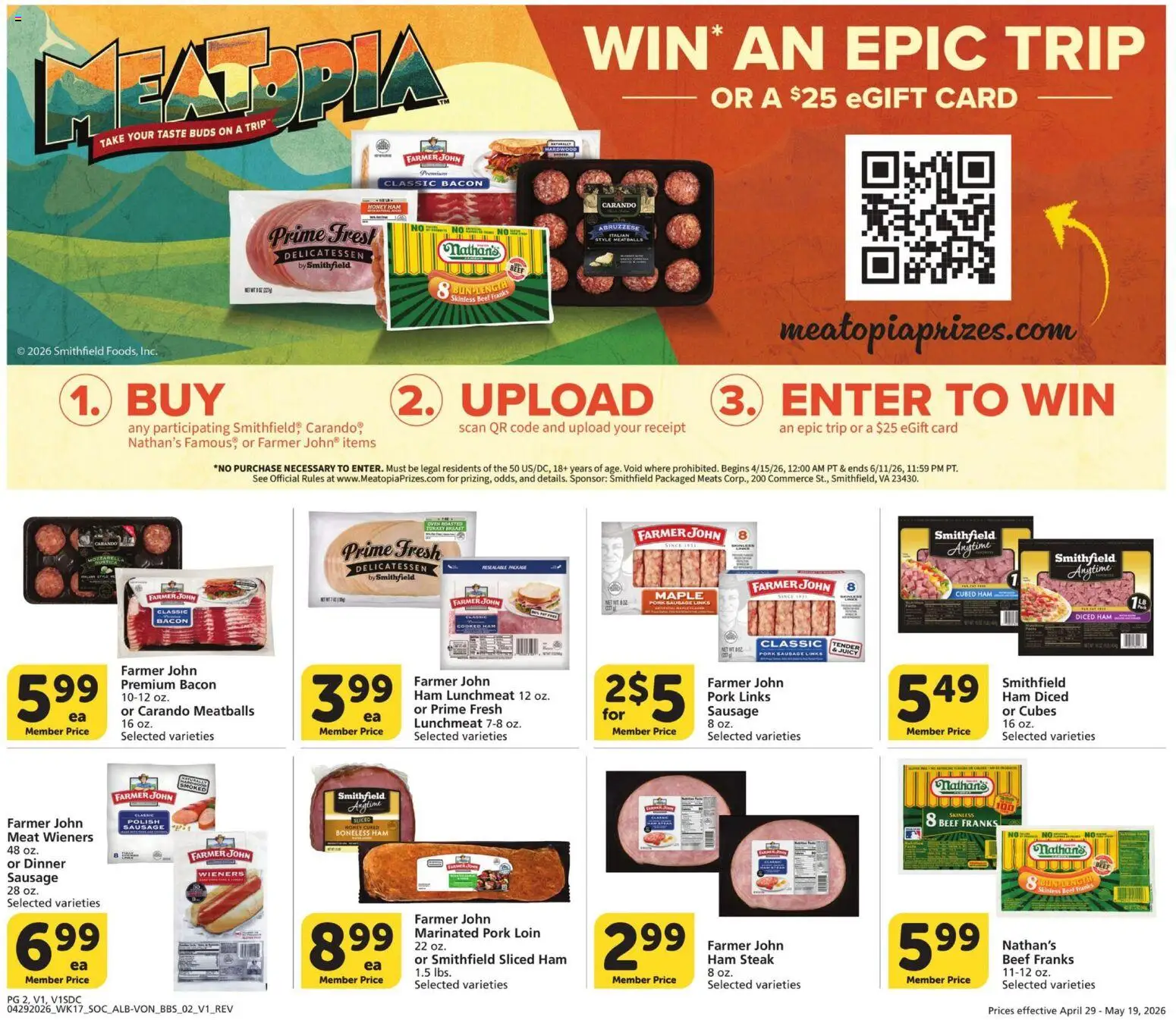 Vons Big Book of Savings - valid from 29.04.2026 | Page: 2 | Products: Ham, Pork, Beef, Sausage