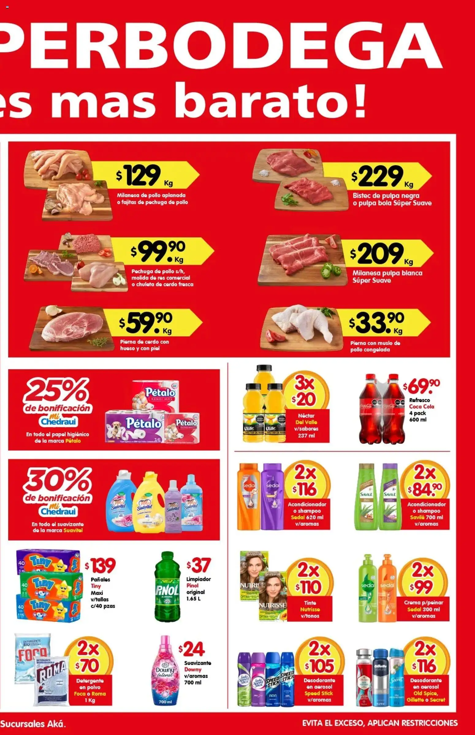 Nuevas ofertas de Arteli válidas en toda la República Mexicana desde el 14/08/2026. ¡Encuentra las mejores ofertas en Arteli folleto Aká Superbodegas! | Página: 2 | Productos: Bistec, Cerdo, Suavizante, Polvo