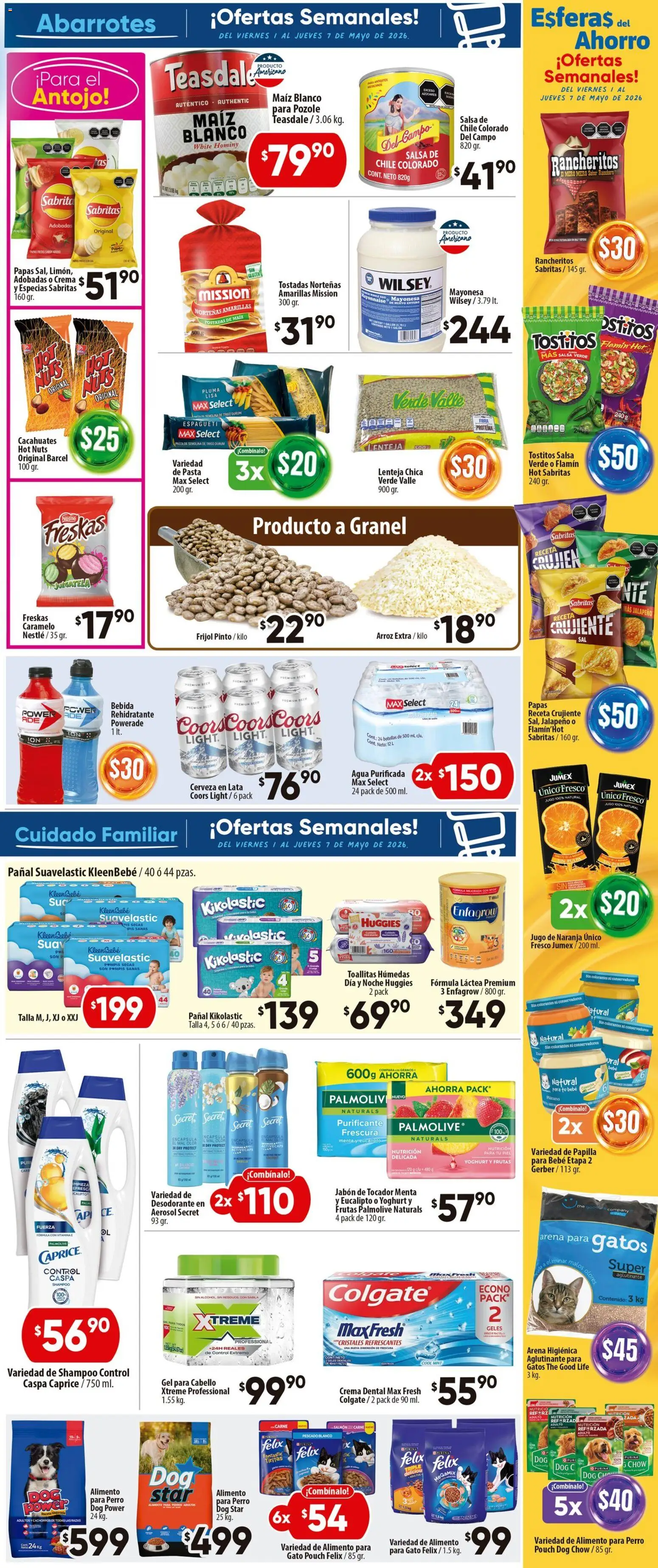 Nuevas ofertas de Calimax válidas en toda la República Mexicana desde el 01.05.2026. ¡Encuentra las mejores ofertas en Calimax folleto Tecate! | Página: 3 | Productos: Maíz, Agua, Jugo, Cerveza