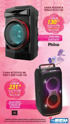 Lojas Cem - Ofertas atuais - Pré-Visualização do folheto da loja Lojas Cem, válido de 18.05.2026 | Página: 60 | Produtos: Caixa acústica, Caixa, Carne