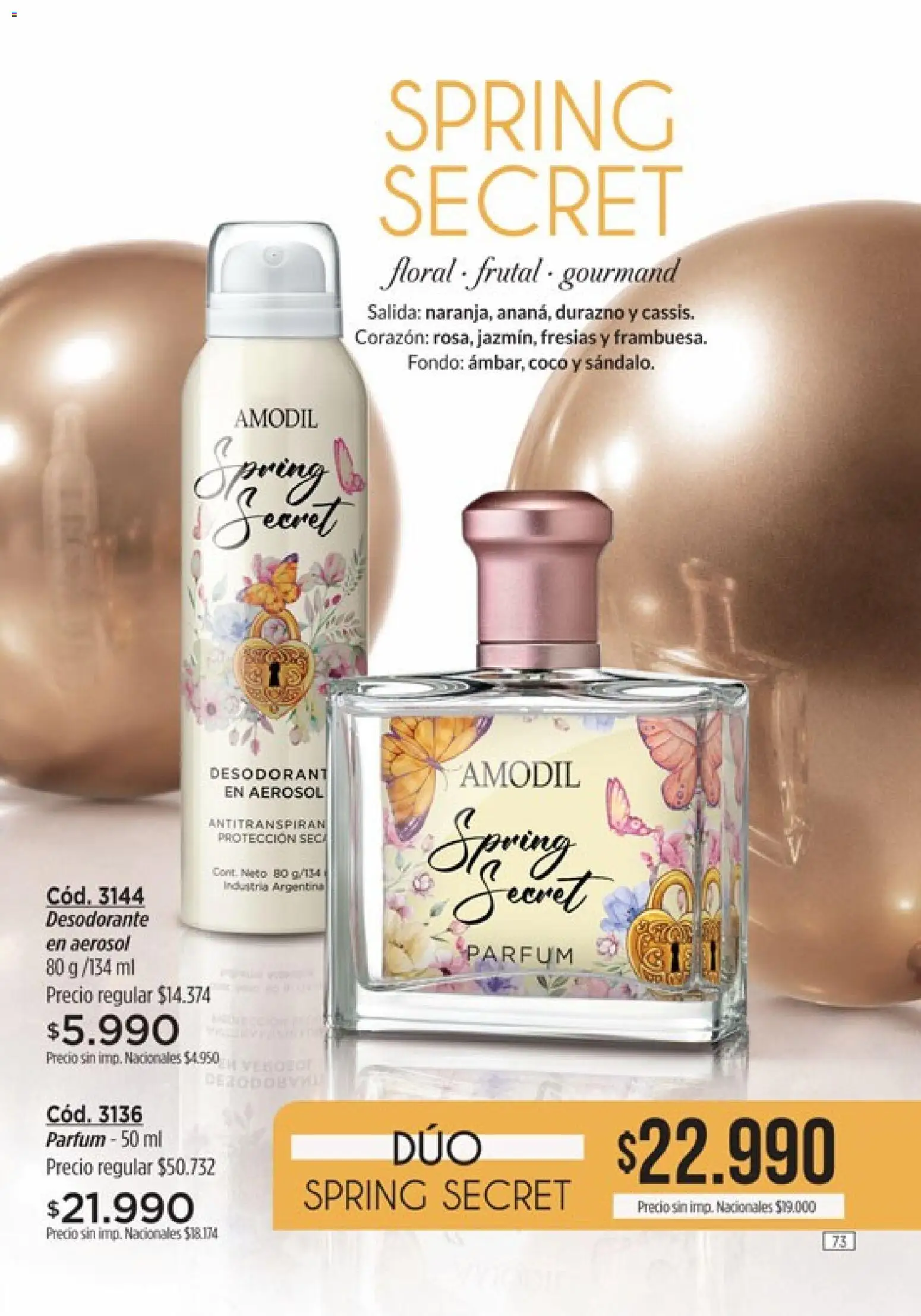 Amodil - Campaña 10 │ válido desde el 01.06.2026 | Página: 73 | Productos: Durazno, Desodorante