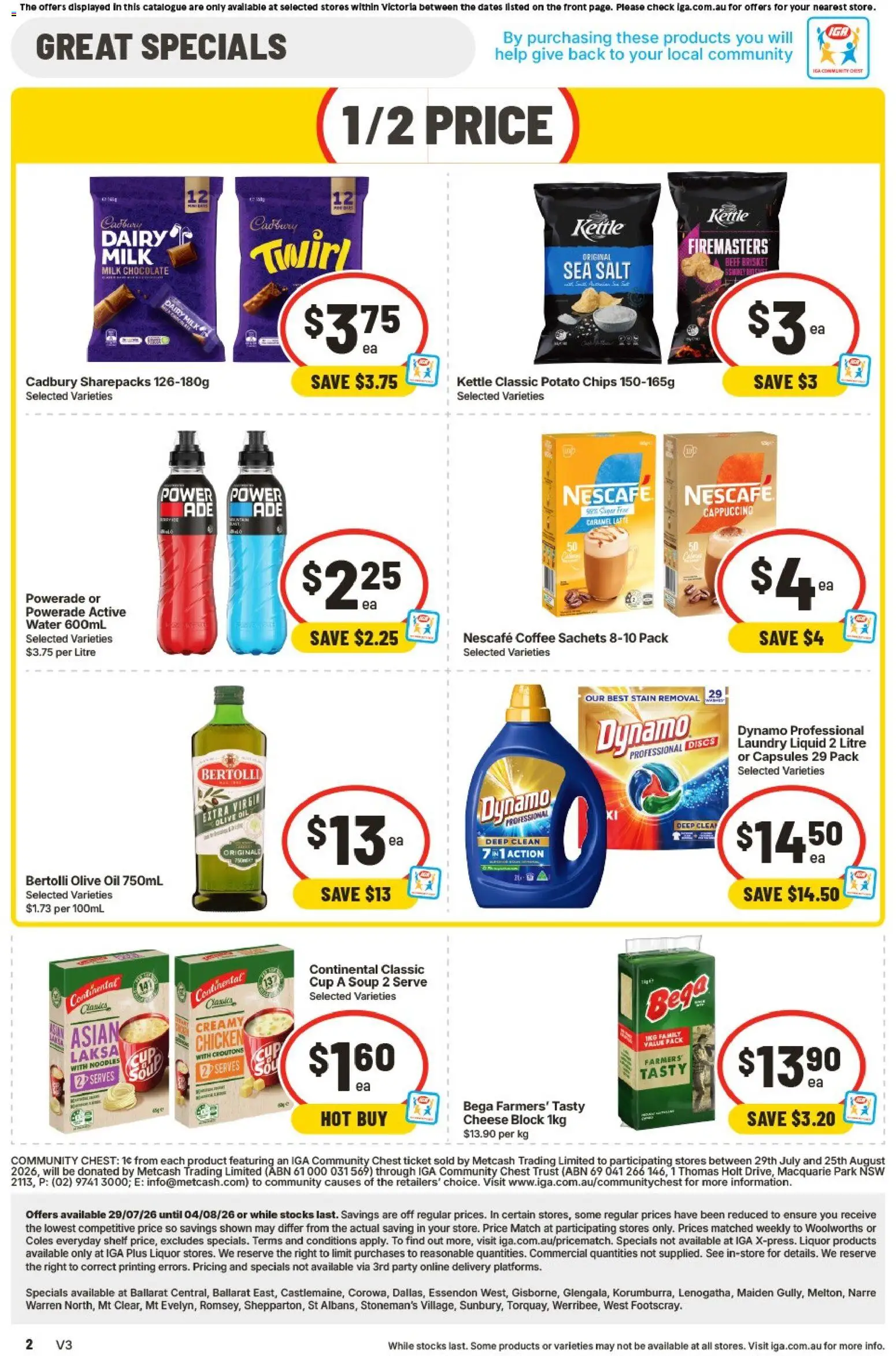 IGA catalogue - valid from 29/07/2026 | Page: 2 | Products: Shelf, Milk, Chocolate, Nescafe