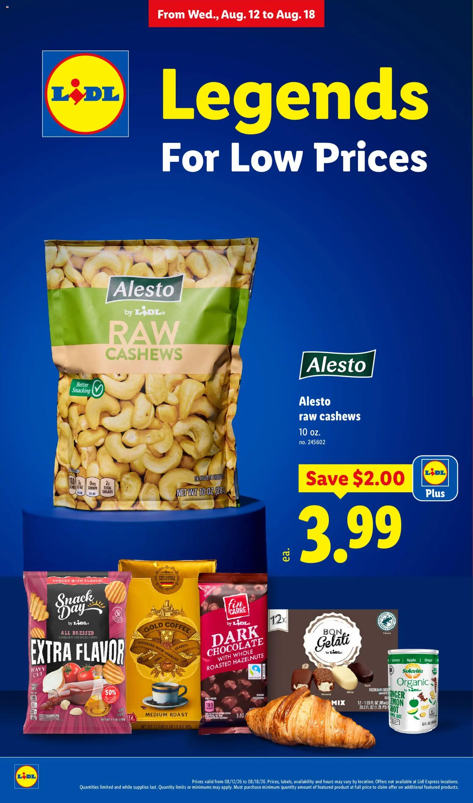 Lidl Weekly Ad - valid from 08/12/2026 | Page: 6 | Products: Chocolate, Cocoa, Lemon, Hazelnuts