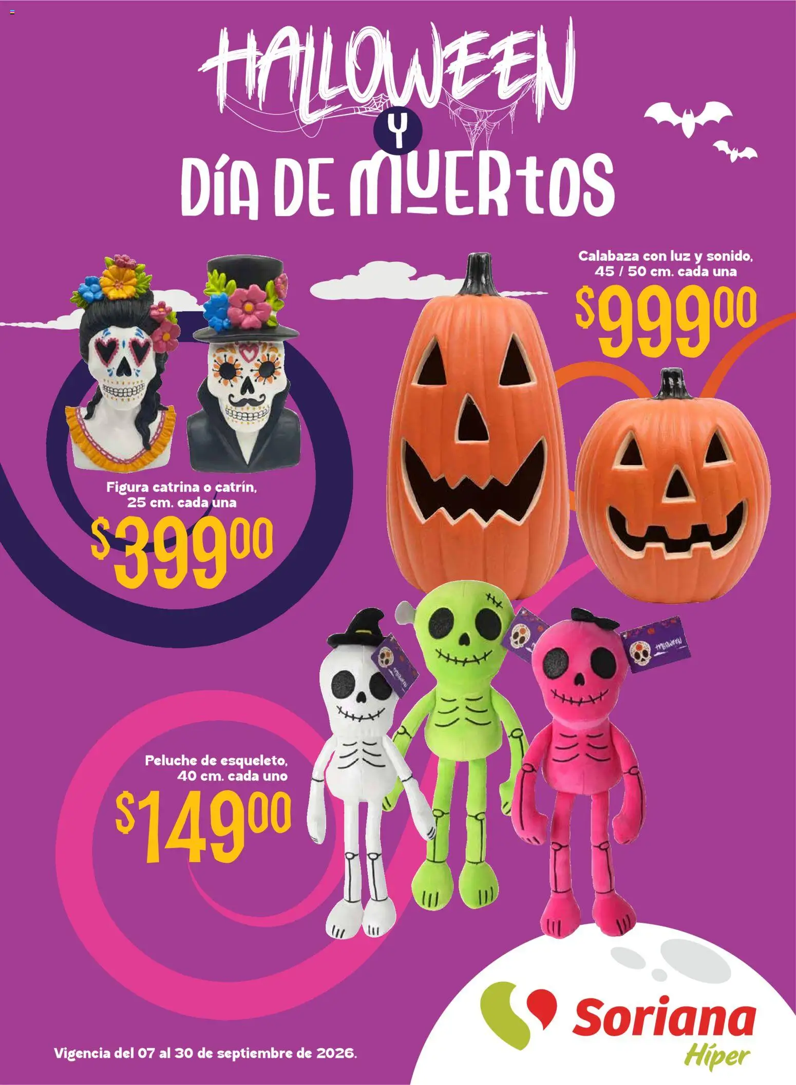 Nuevas ofertas de Soriana válidas en toda la República Mexicana desde el 08/09/2026. ¡Encuentra las mejores ofertas en Soriana Halloween y Día de muertos Híper Nacional! | Página: 1