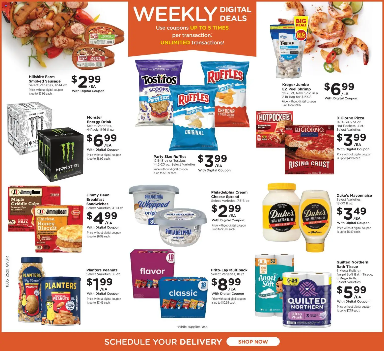 Kroger Ad - valid from 17.06.2026 | Page: 2 | Products: Cheese, Cream, Mayonnaise, Sausage