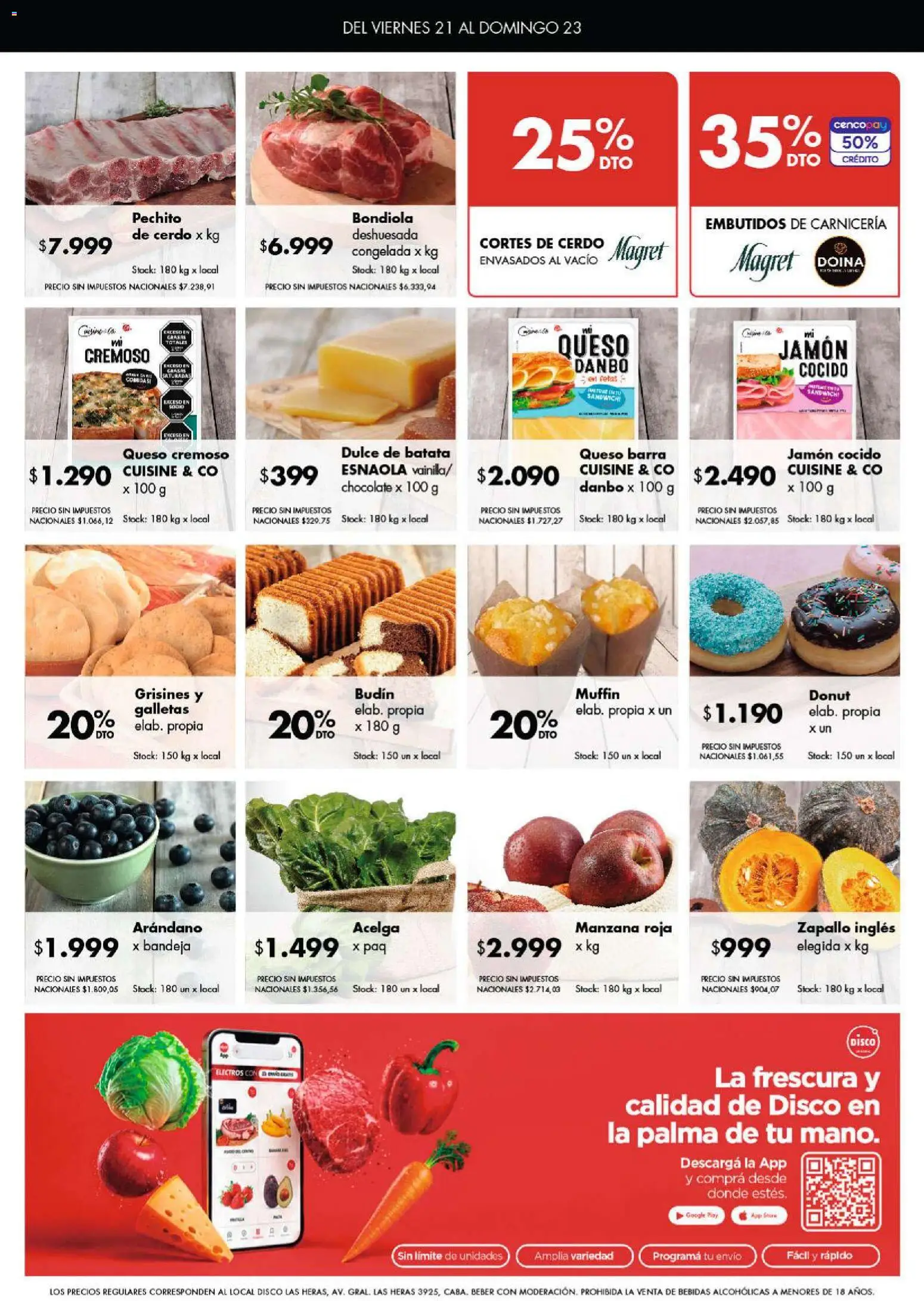 Disco - Ofertas | Córdoba │ válido desde el 20/08/2026 | Página: 8 | Productos: Batata, Bandeja, Manzana, Chocolate