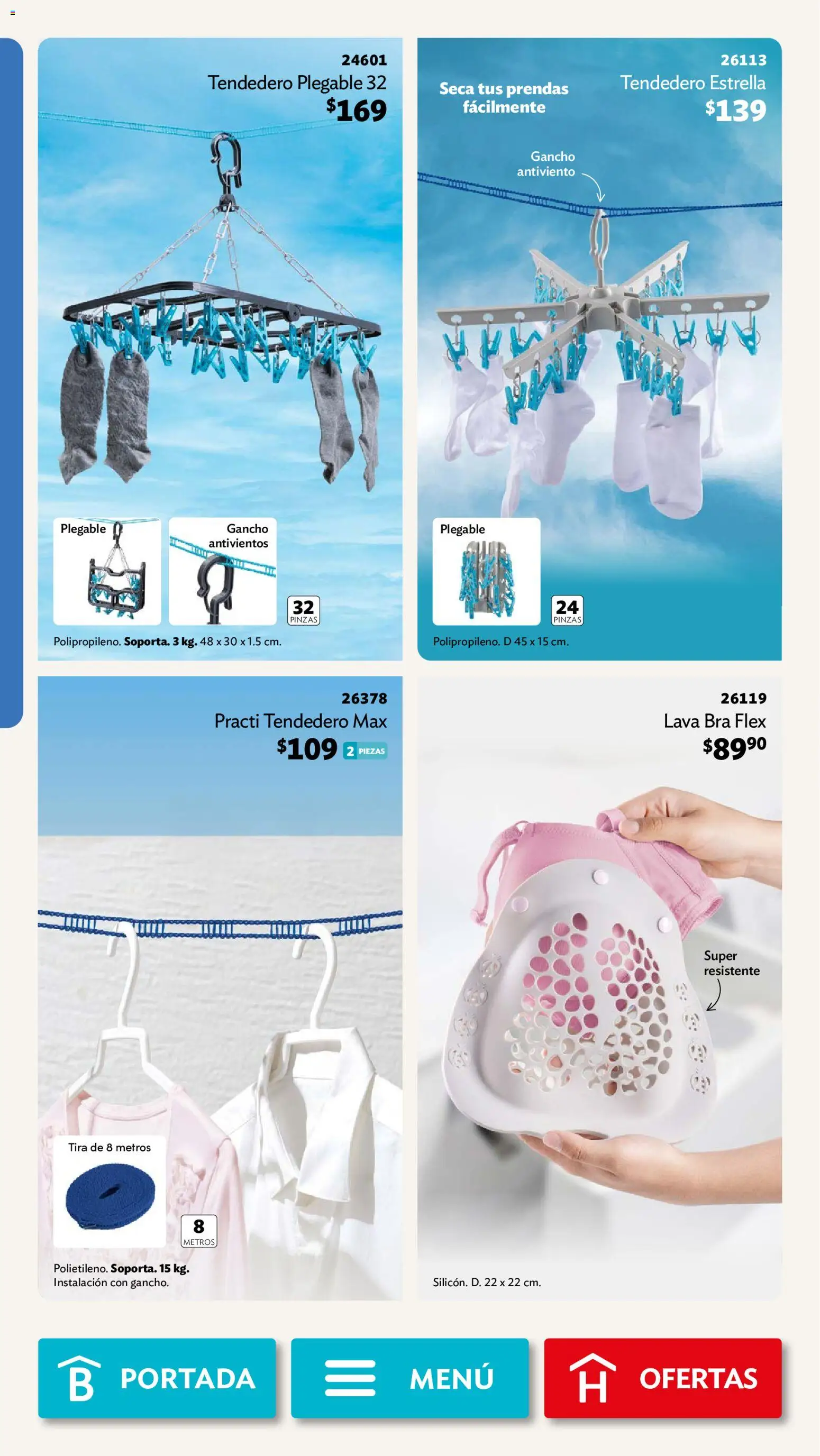 Nuevas ofertas de Betterware válidas en toda la República Mexicana desde el 31/08/2026. ¡Encuentra las mejores ofertas en Betterware campaña 9 2026! | Página: 94 | Productos: Tendedero