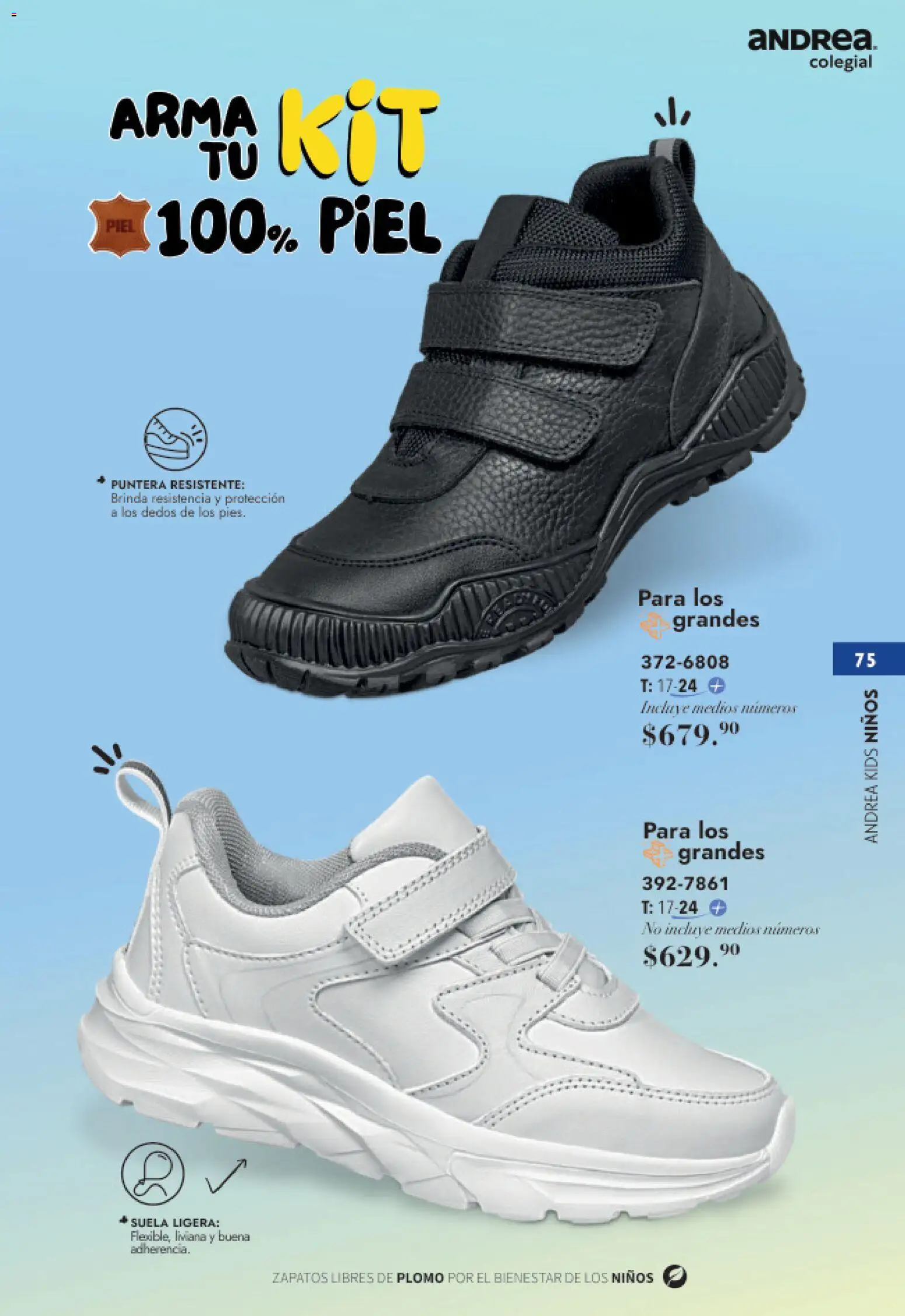 Nuevas ofertas de Andrea válidas en toda la República Mexicana desde el 23/05/2026. ¡Encuentra las mejores ofertas en Andrea catálogo Colegial! | Página: 75 | Productos: Zapatos