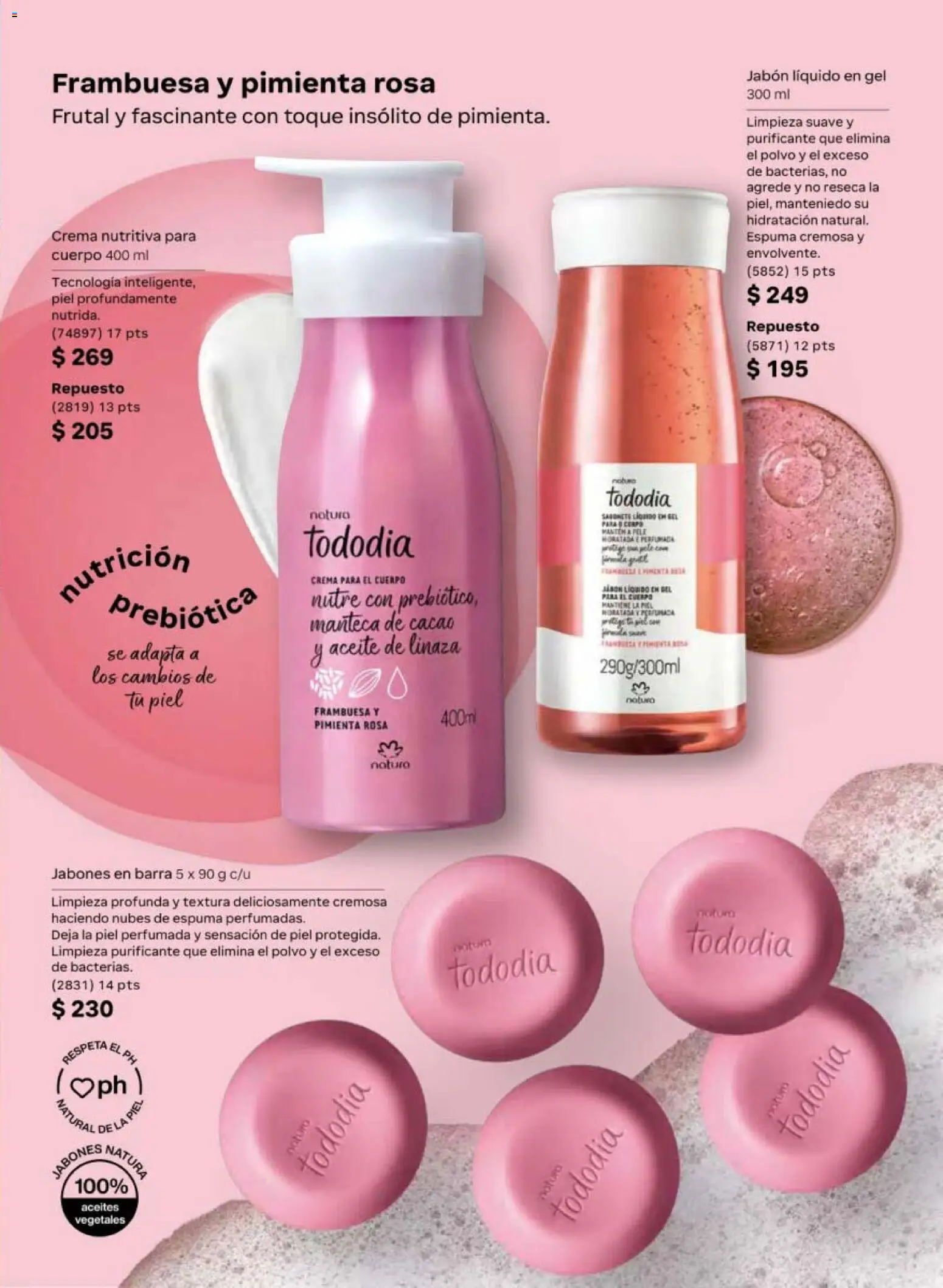 Nuevas ofertas de Natura válidas en toda la República Mexicana desde el 10/07/2026. ¡Encuentra las mejores ofertas en Natura campaña 11 2026! | Página: 95 | Productos: Jabón líquido, Pimienta, Espuma, Manteca de cacao