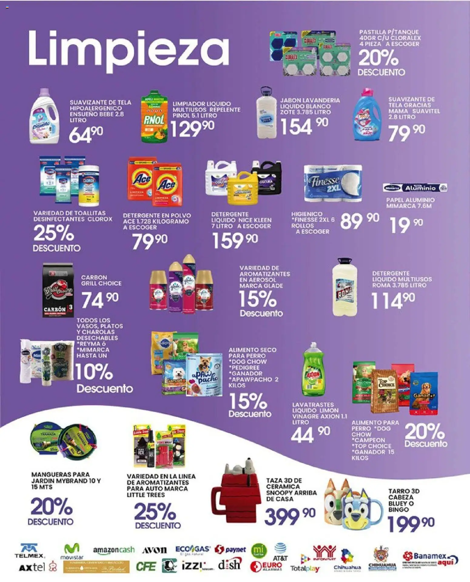 Nuevas ofertas de Alsuper válidas en toda la República Mexicana desde el 01.05.2026. ¡Encuentra las mejores ofertas en Alsuper folleto Chihuahua-Ciudad! | Página: 5 | Productos: Repelente, Papel higiénico, Lavavajillas, Polvo
