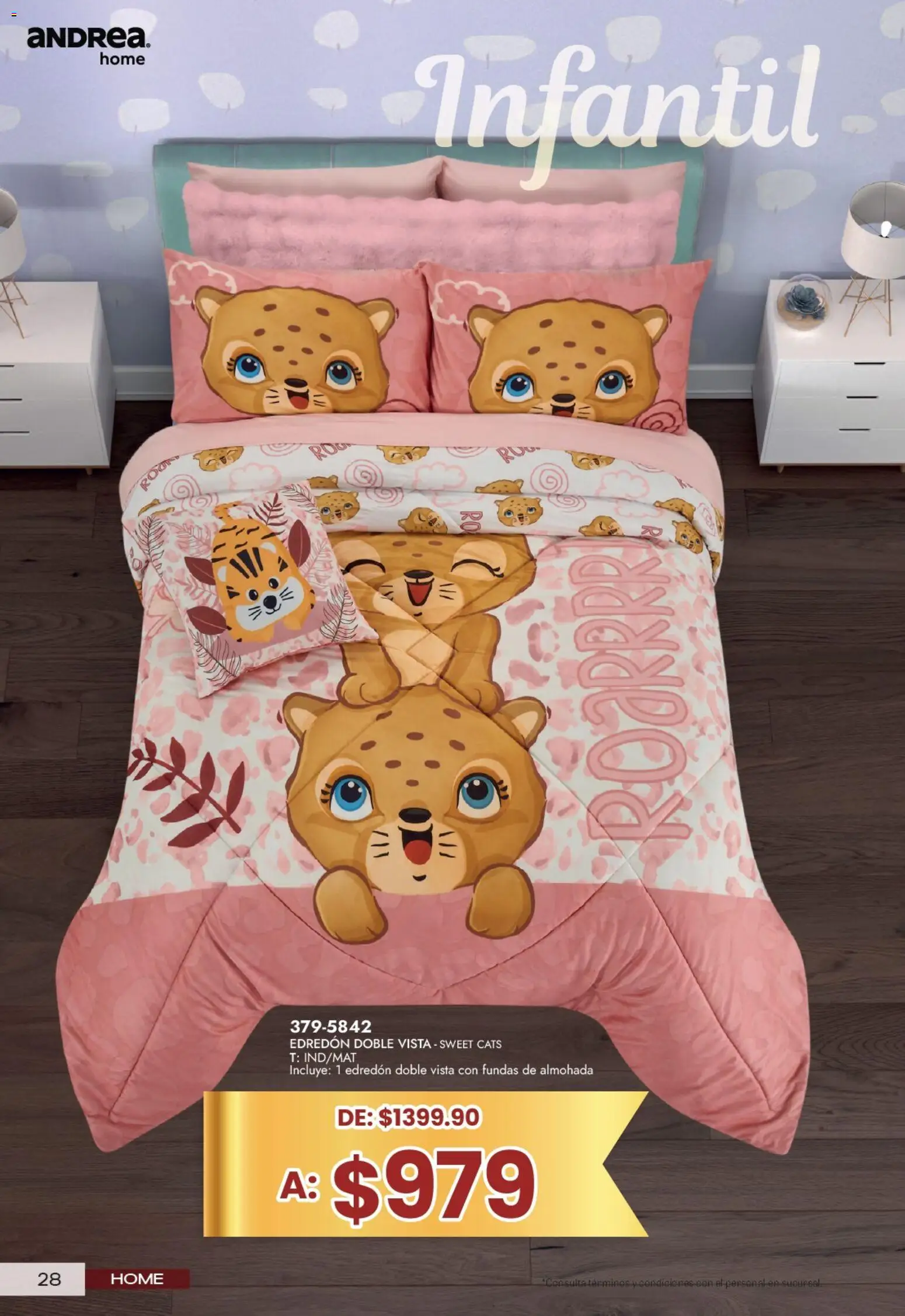 Nuevas ofertas de Andrea válidas en toda la República Mexicana desde el 21/06/2026. ¡Encuentra las mejores ofertas en Andrea catálogo Lo mejor para tu hogar! | Página: 28 | Productos: Almohada
