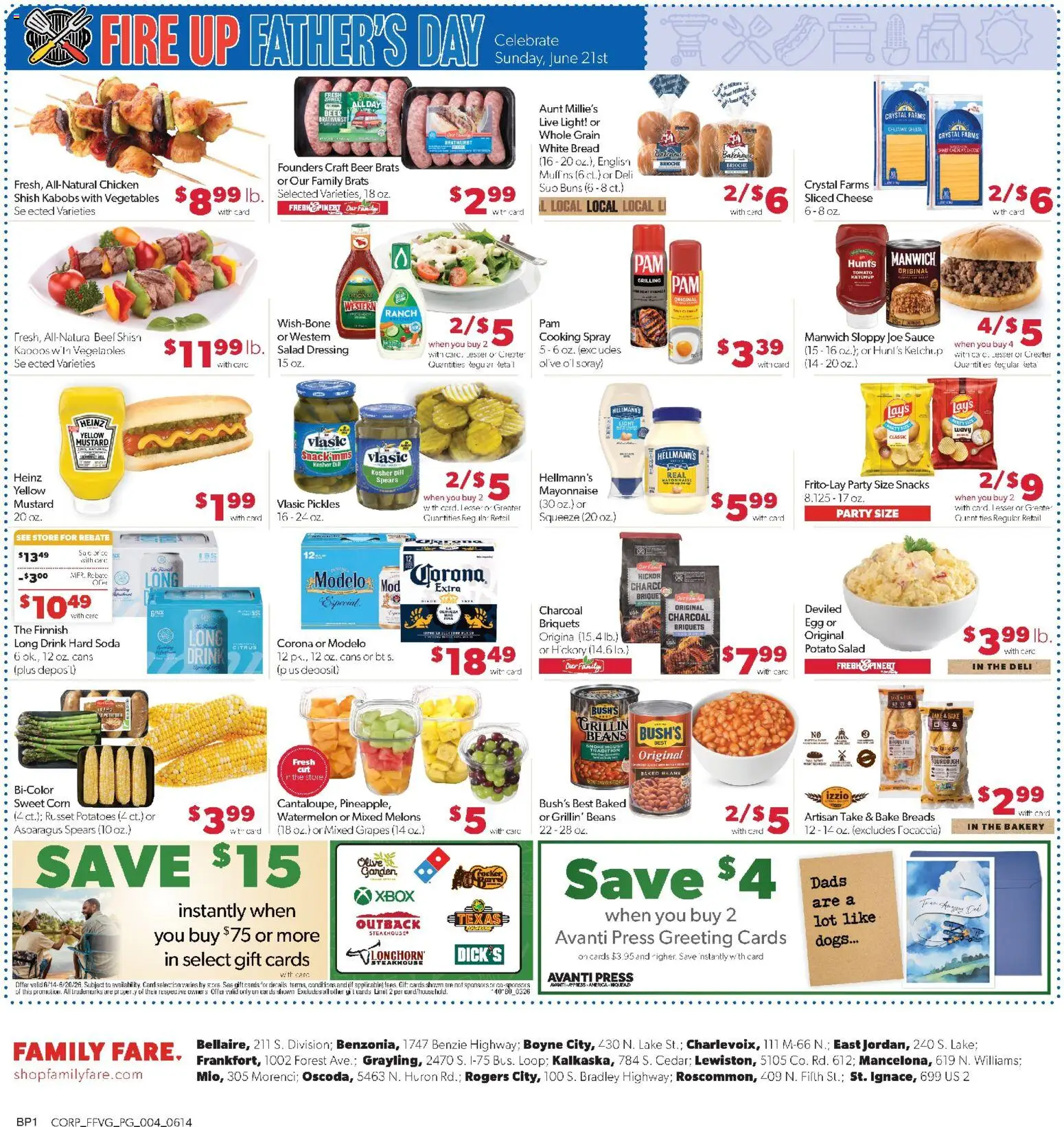 Family Fare Weekly Ad - valid from 14.06.2026 | Page: 4 | Products: Bakery, Beer, Potatoes, Vegetables