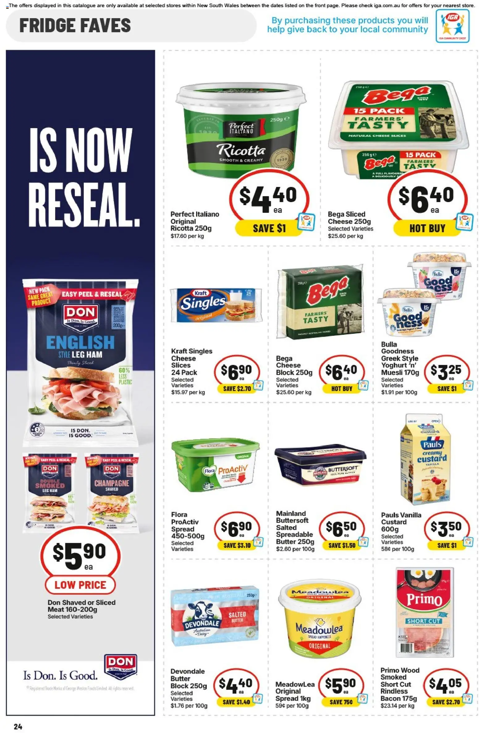 IGA catalogue - valid from 12/08/2026 | Page: 24 | Products: Ham, Peel, Meat, Wood
