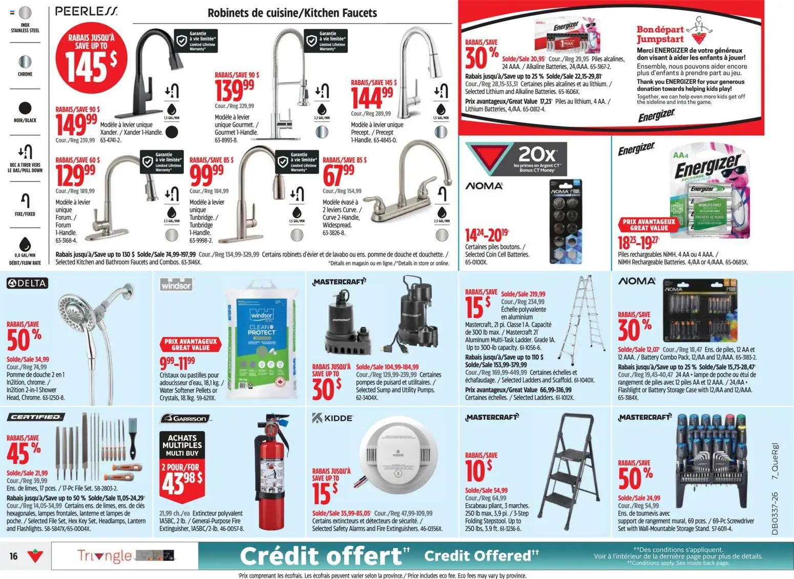 Canadian Tire flyer valid from Sep 10, 2026 | Page: 16 | Products: Water, Case, Battery, Shower