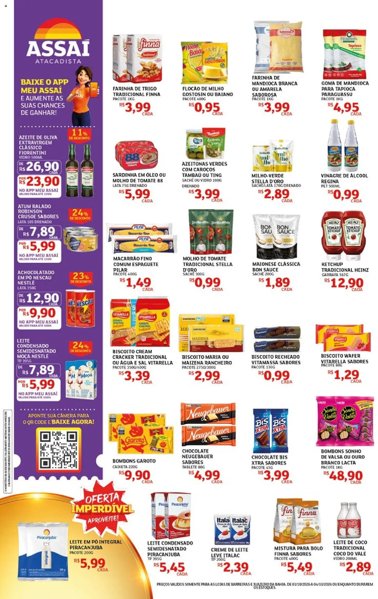 Assaí Atacadista Folheto - válido de 01/10/2026 | Página: 2 | Produtos: Coco, Farinha, Álcool, Leite