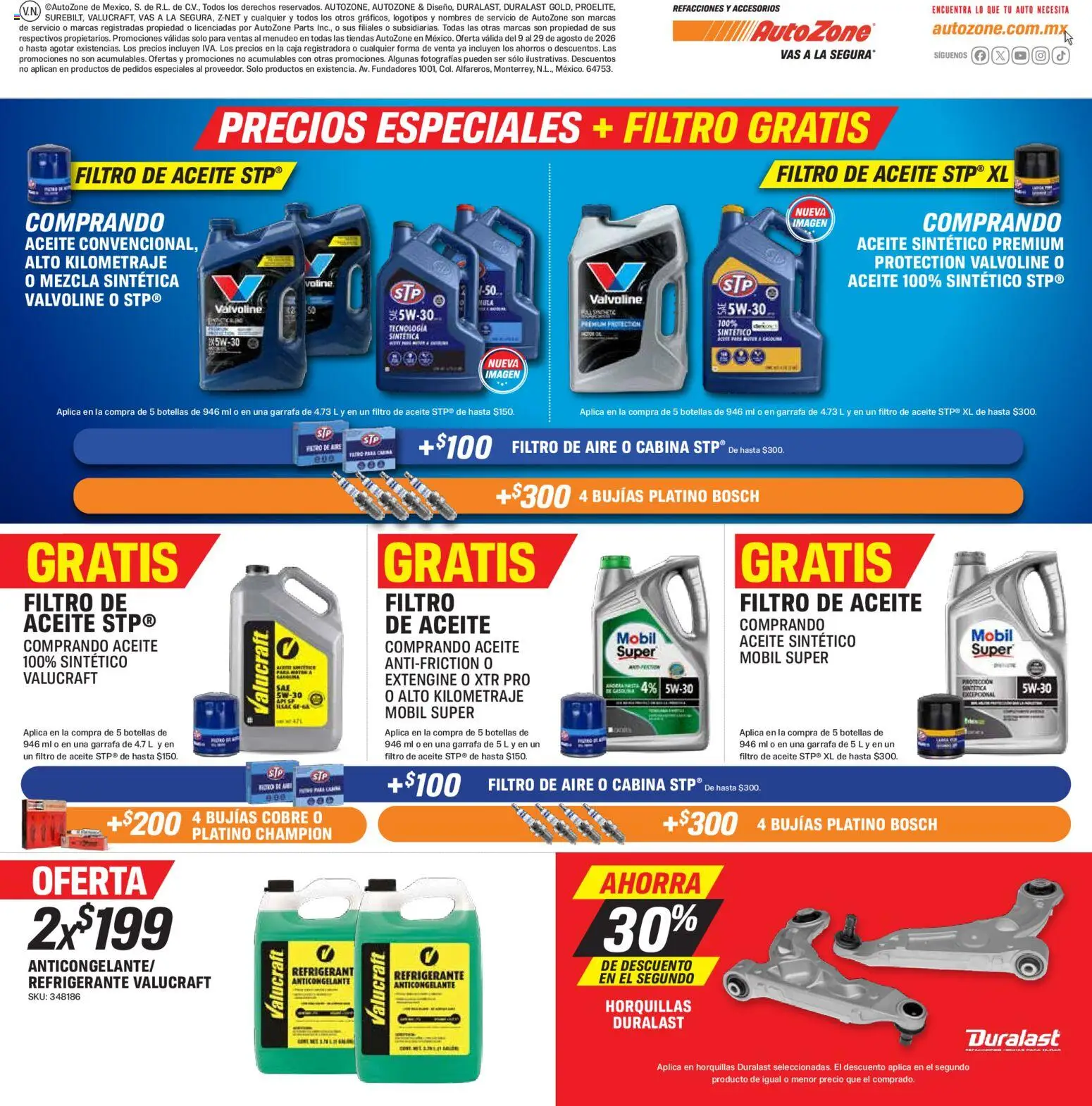 Nuevas ofertas de AutoZone válidas en toda la República Mexicana desde el 09/08/2026. ¡Encuentra las mejores ofertas en AutoZone catálogo! | Página: 4