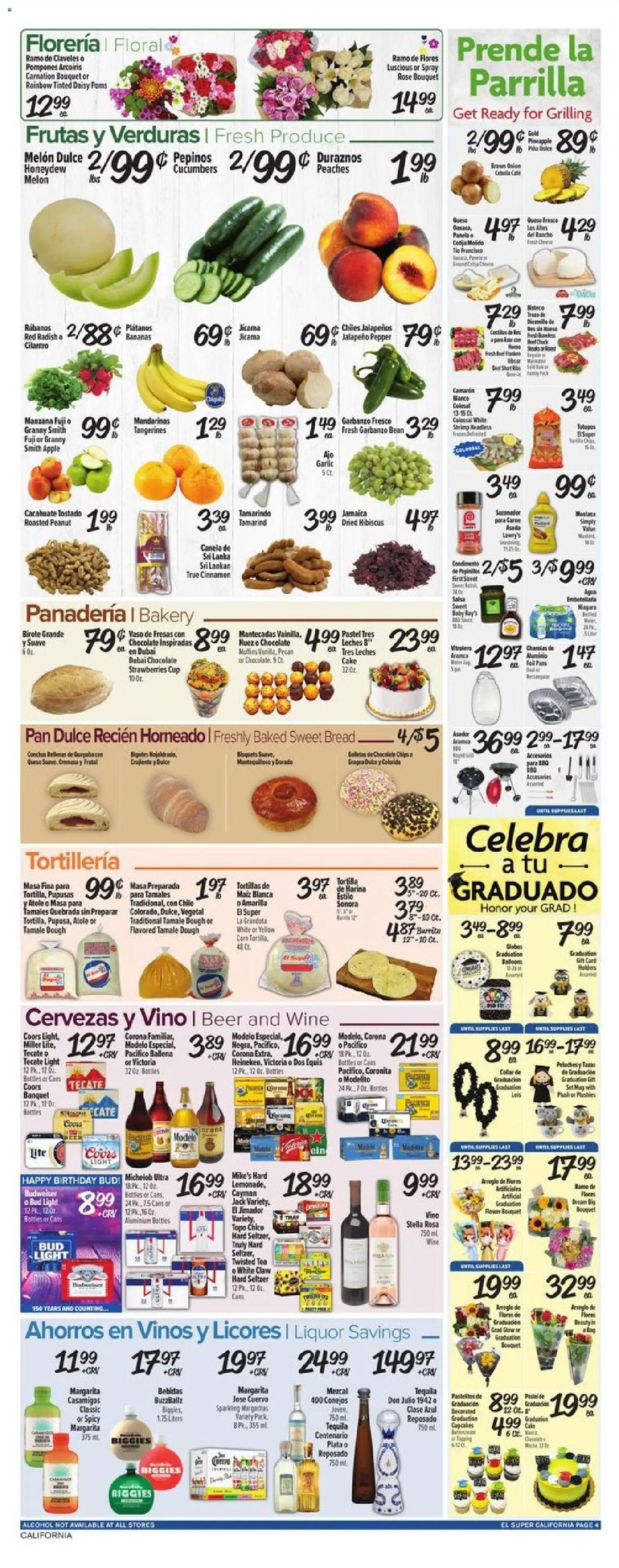 El Super Weekly Ad - CA - valid from 13.05.2026 | Page: 4 | Products: Bakery, Chocolate, Beer, Chips