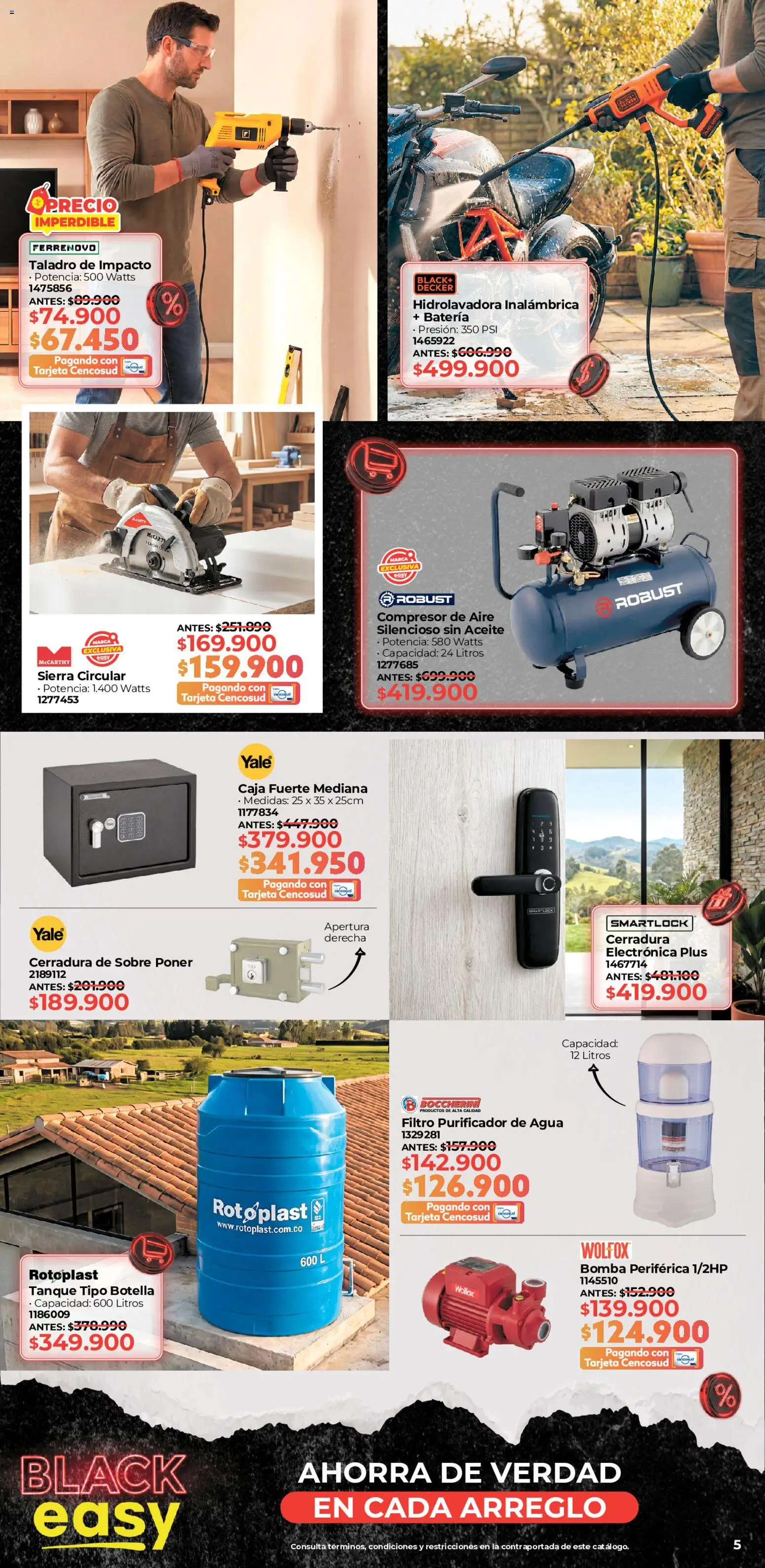 Easy revista - valida desde el 25.05.2026 | Página: 5 | Productos: Agua, Taladro, Batería, Cerradura