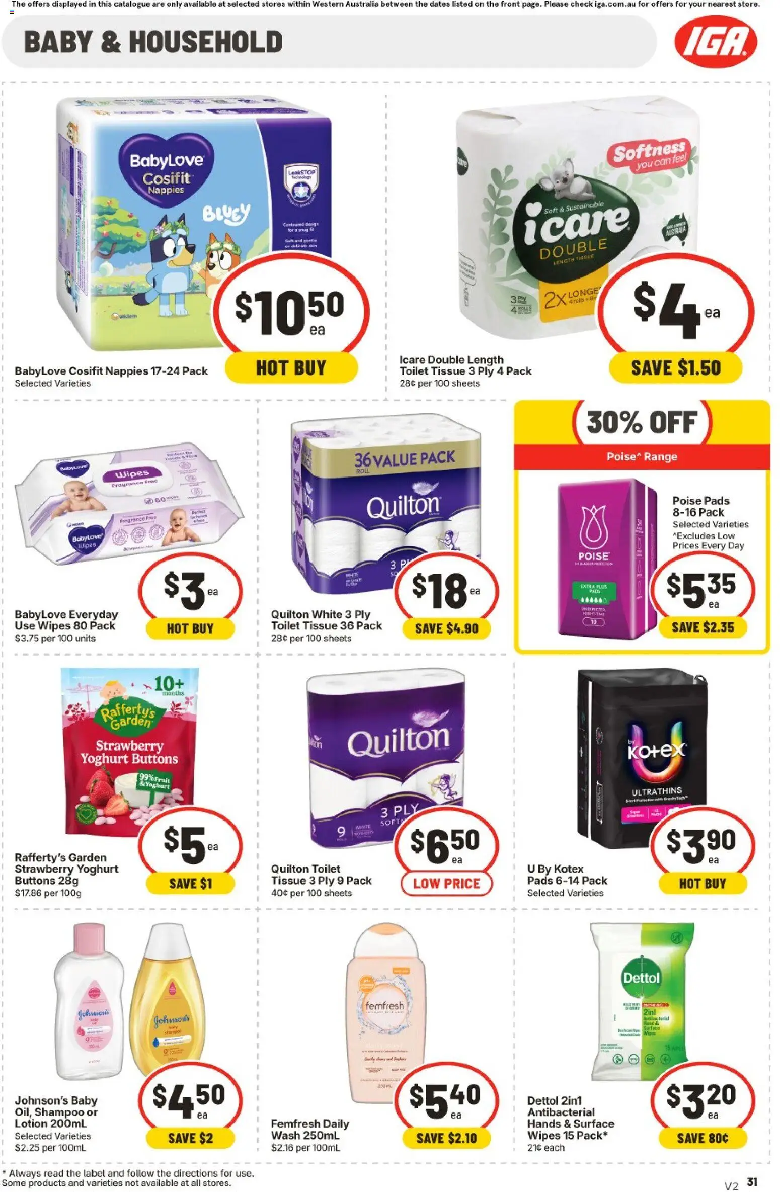 IGA catalogue - valid from 30/09/2026 | Page: 40 | Products: Toilet, Household, Yoghurt, Sustainable