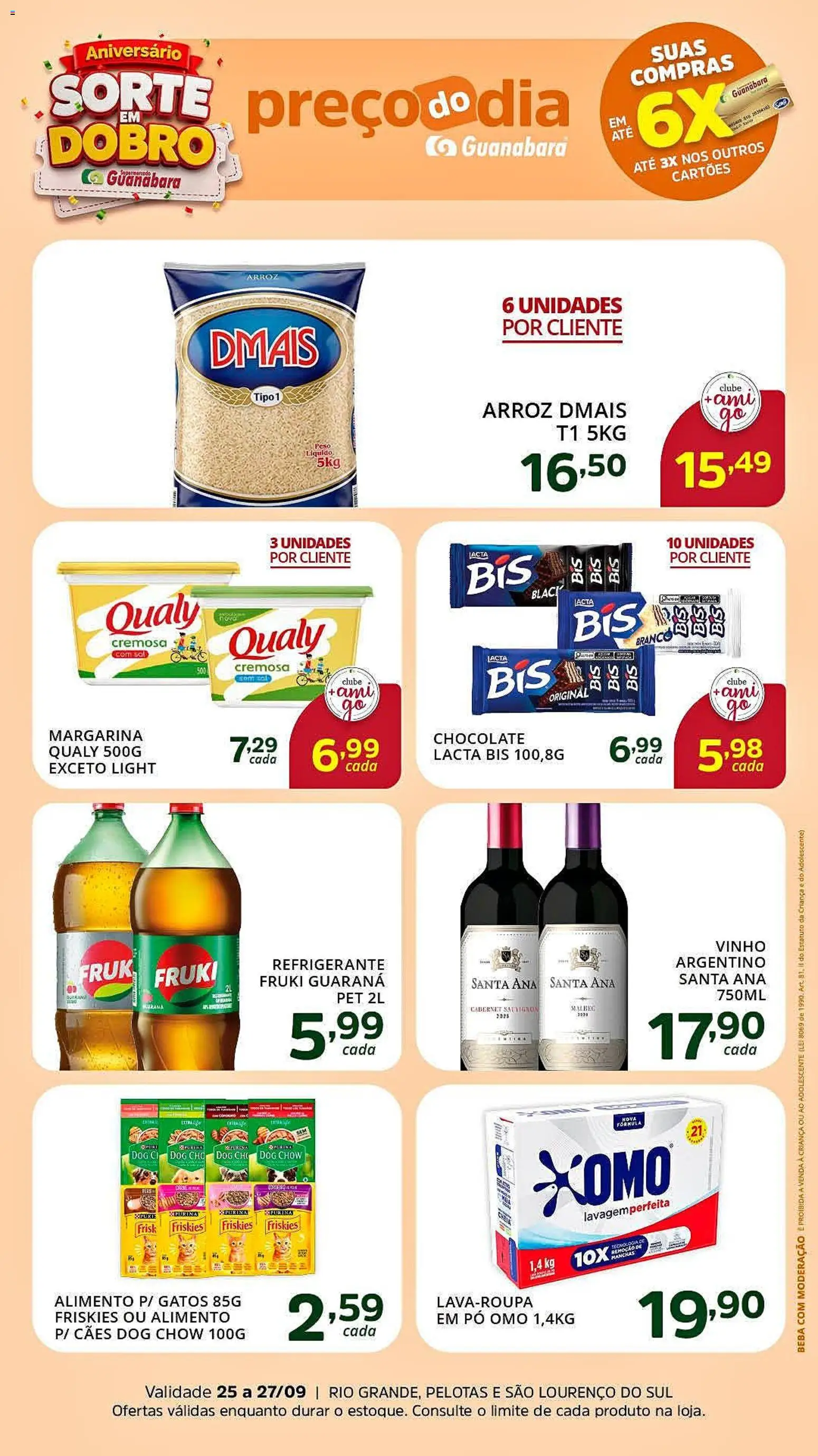 Supermercado Guanabara Folheto - válido de 25/09/2026 | Página: 3 | Produtos: Pó, Chocolate, Refrigerante, Margarina