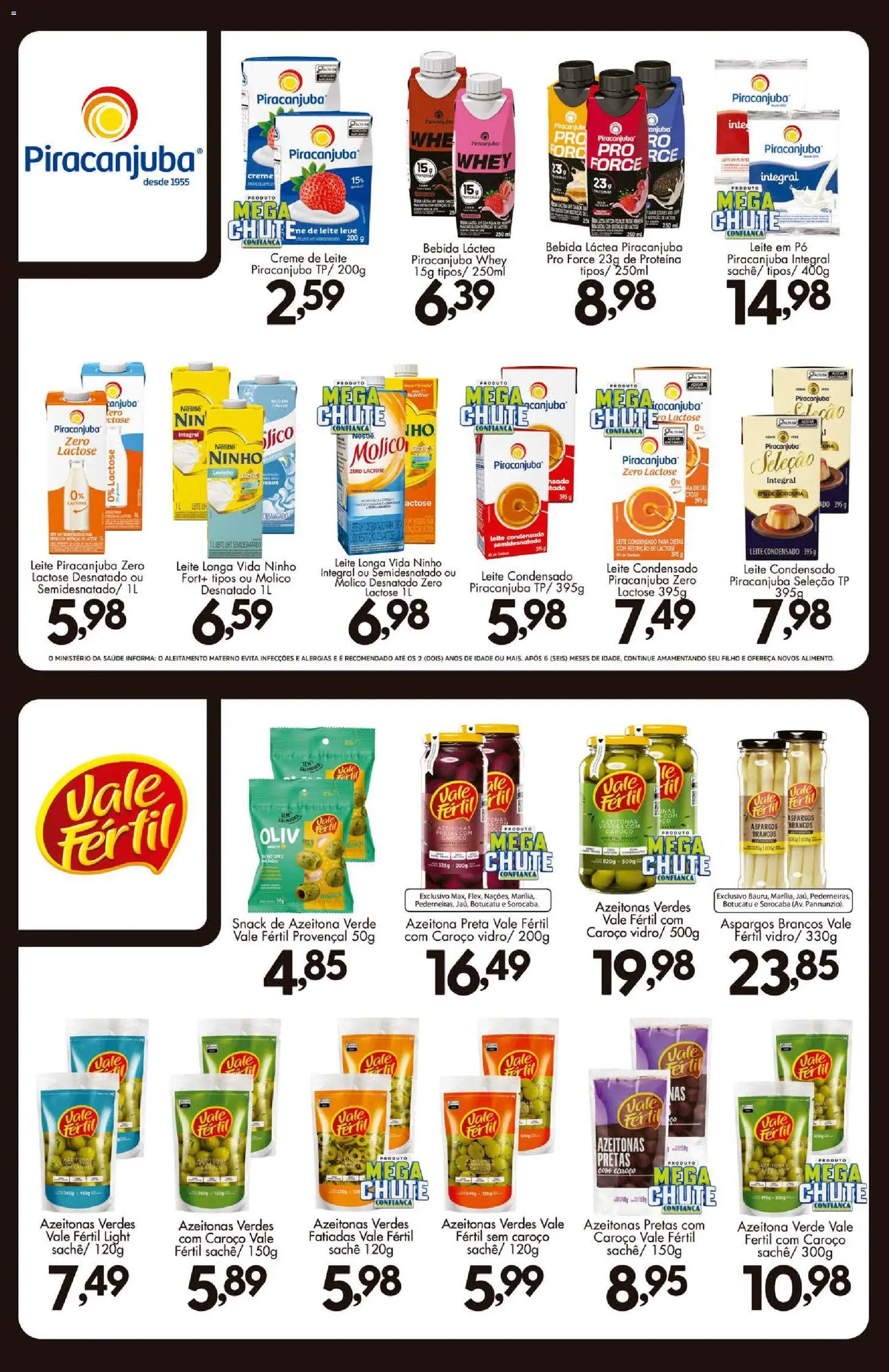 Confiança Folheto - válido de 04/08/2026 | Página: 7 | Produtos: Azeitonas, Bebida, Creme de leite, Leite condensado