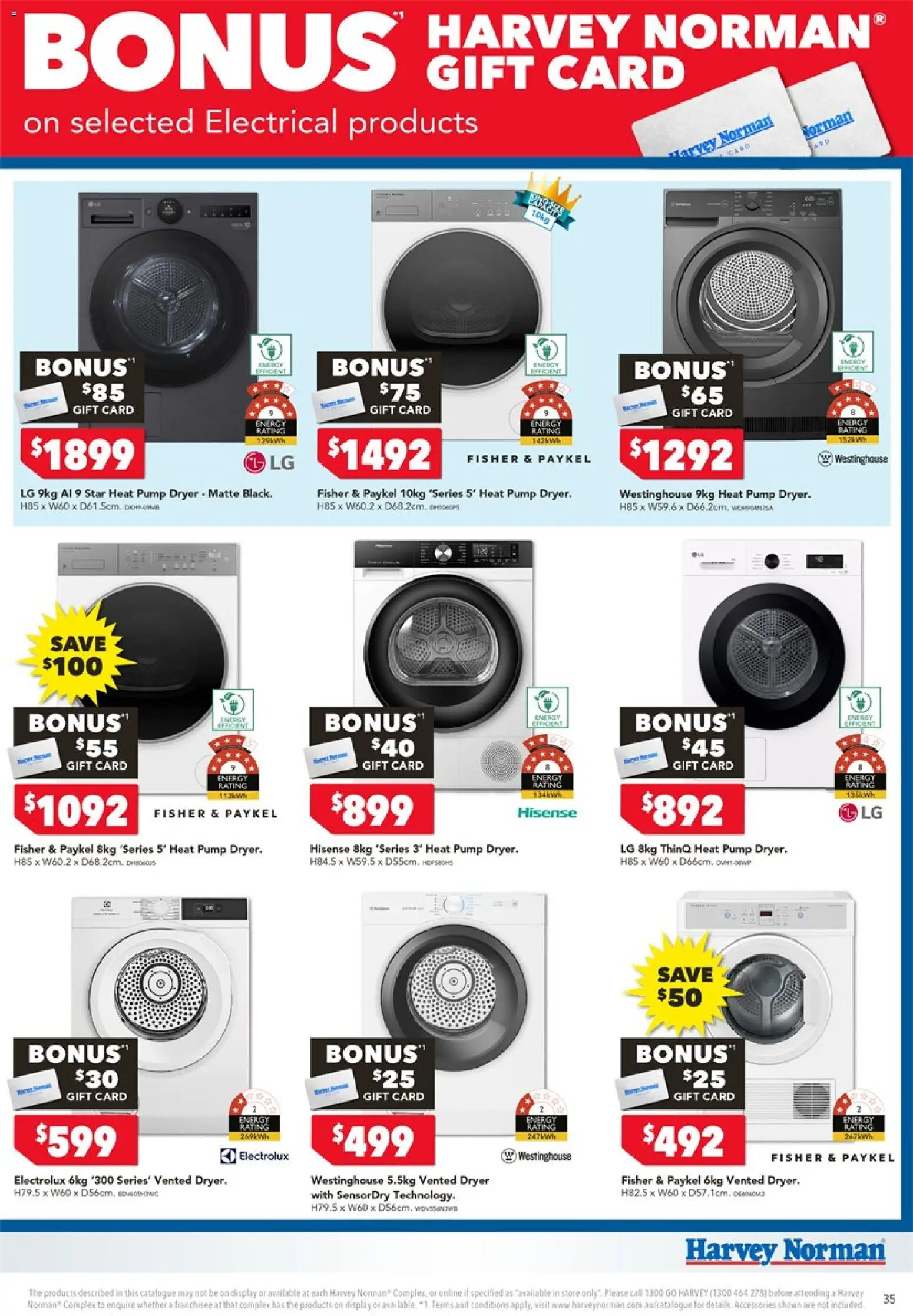Harvey Norman catalogue - valid from 06/08/2026 | Page: 35 | Products: Accessories, Dryer