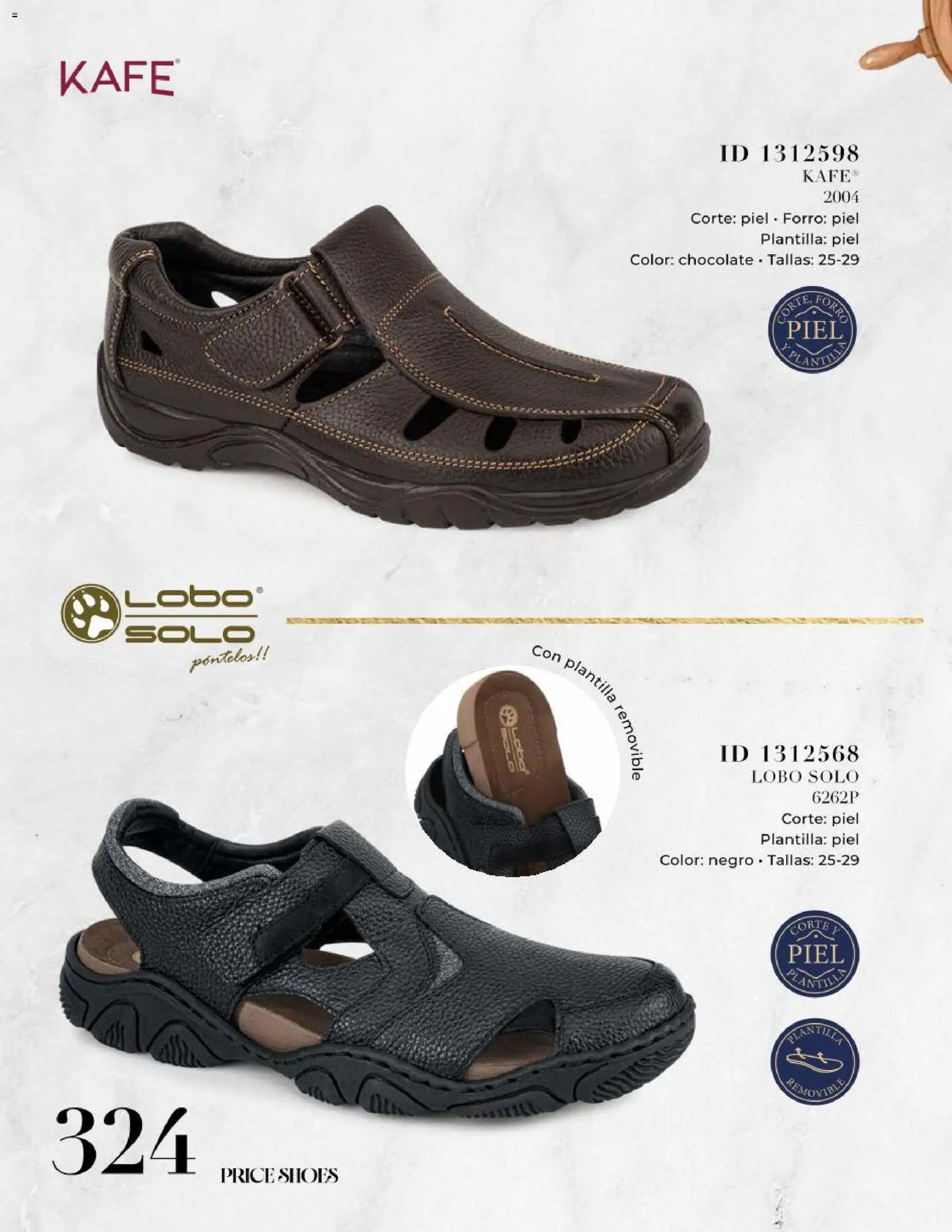 Nuevas ofertas de Price Shoes válidas en toda la República Mexicana desde el 14.05.2026. ¡Encuentra las mejores ofertas en Price Shoes catálogo Caballeros! | Página: 324 | Productos: Chocolate