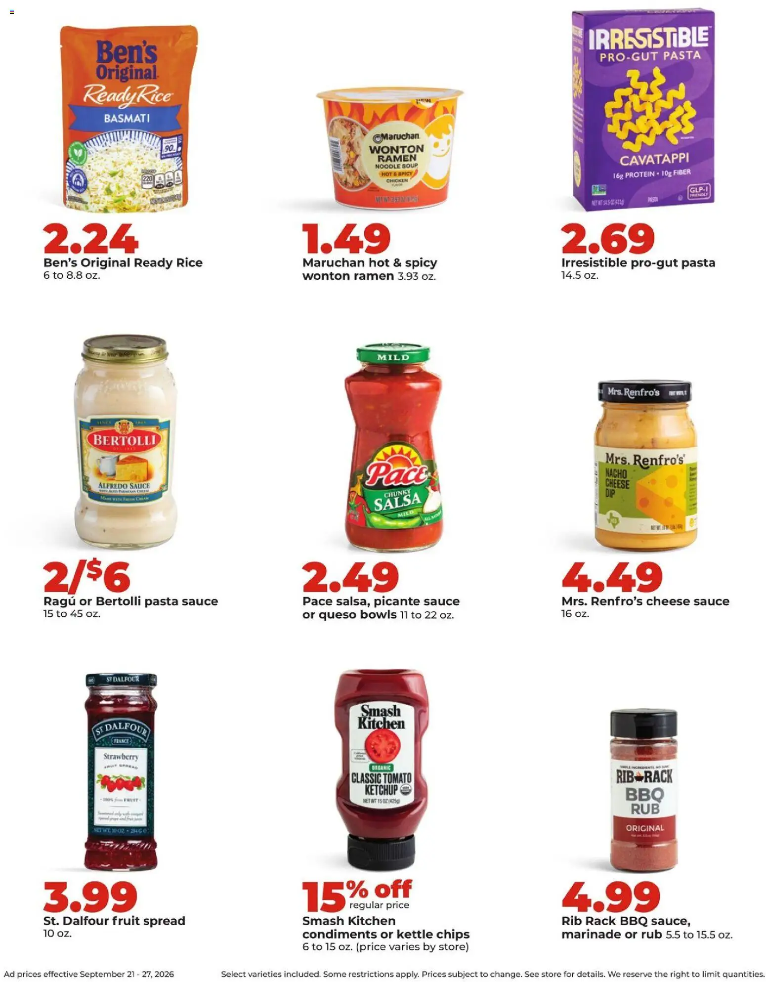 HyVee Weekly Ad - valid from 09/21/2026 | Page: 22 | Products: Chicken, Rice, Sauce, Tomato