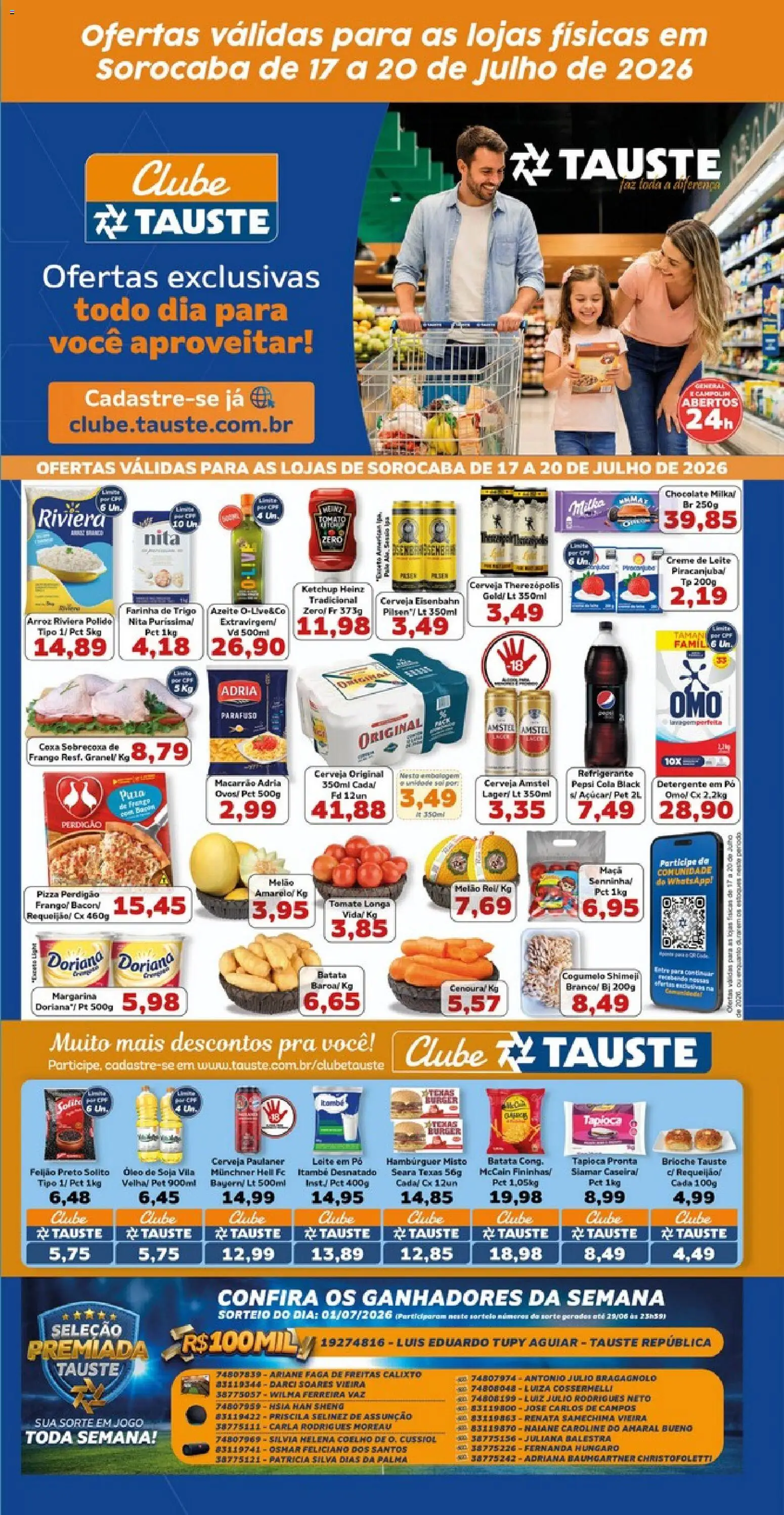 Tauste Folheto - válido de 17/07/2026 | Página: 2 | Produtos: Melão, Doriana, Cola, Pá