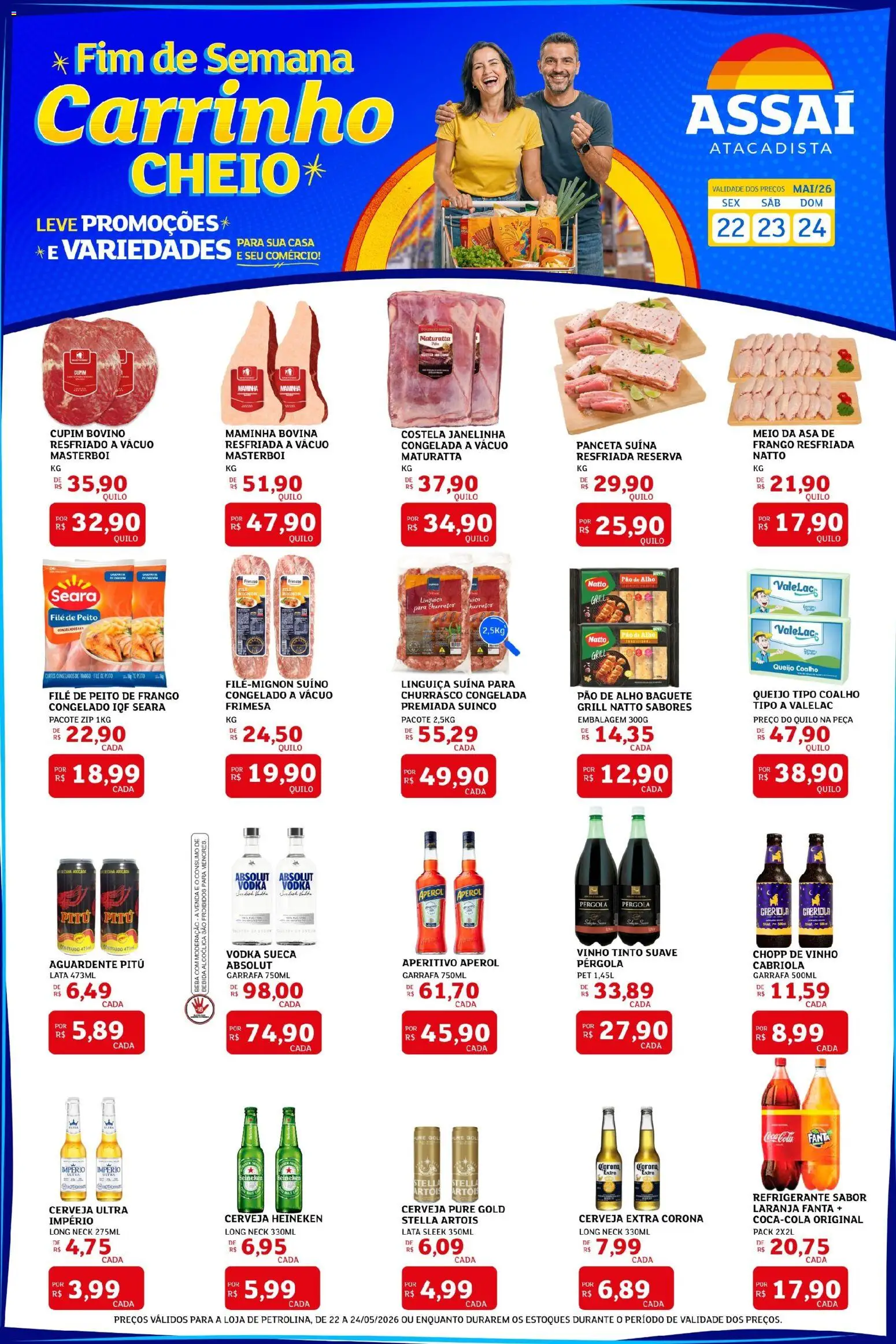 Assaí Atacadista Folheto - válido de 22.05.2026 | Página: 1 | Produtos: Grill, Linguiça, Queijo, Queijo coalho
