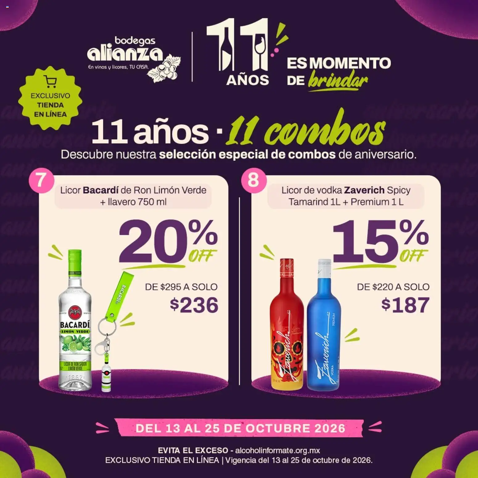 Nuevas ofertas de Bodegas Alianza válidas en toda la República Mexicana desde el 13/10/2026. ¡Encuentra las mejores ofertas en Bodegas Alianza catálogo 11 años 11 combos! | Página: 4