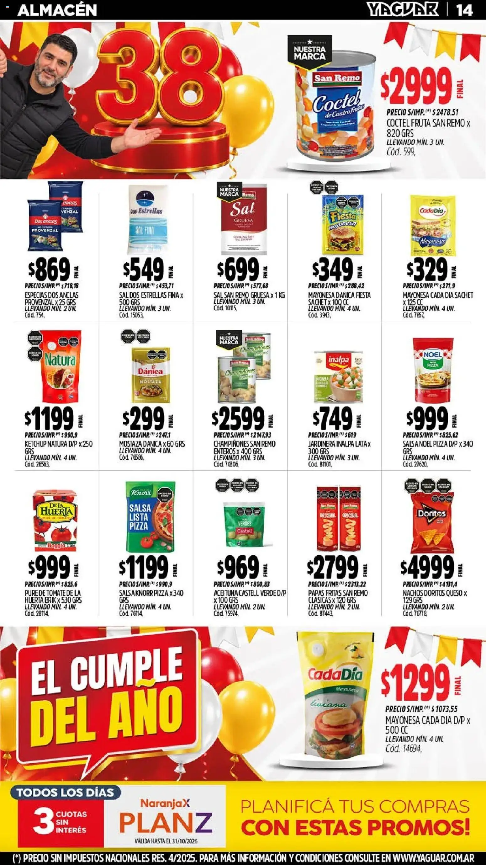 Revista de ofertas Yaguar - Página 14 - Ofertas válidas hasta el 31 de octubre de 2026