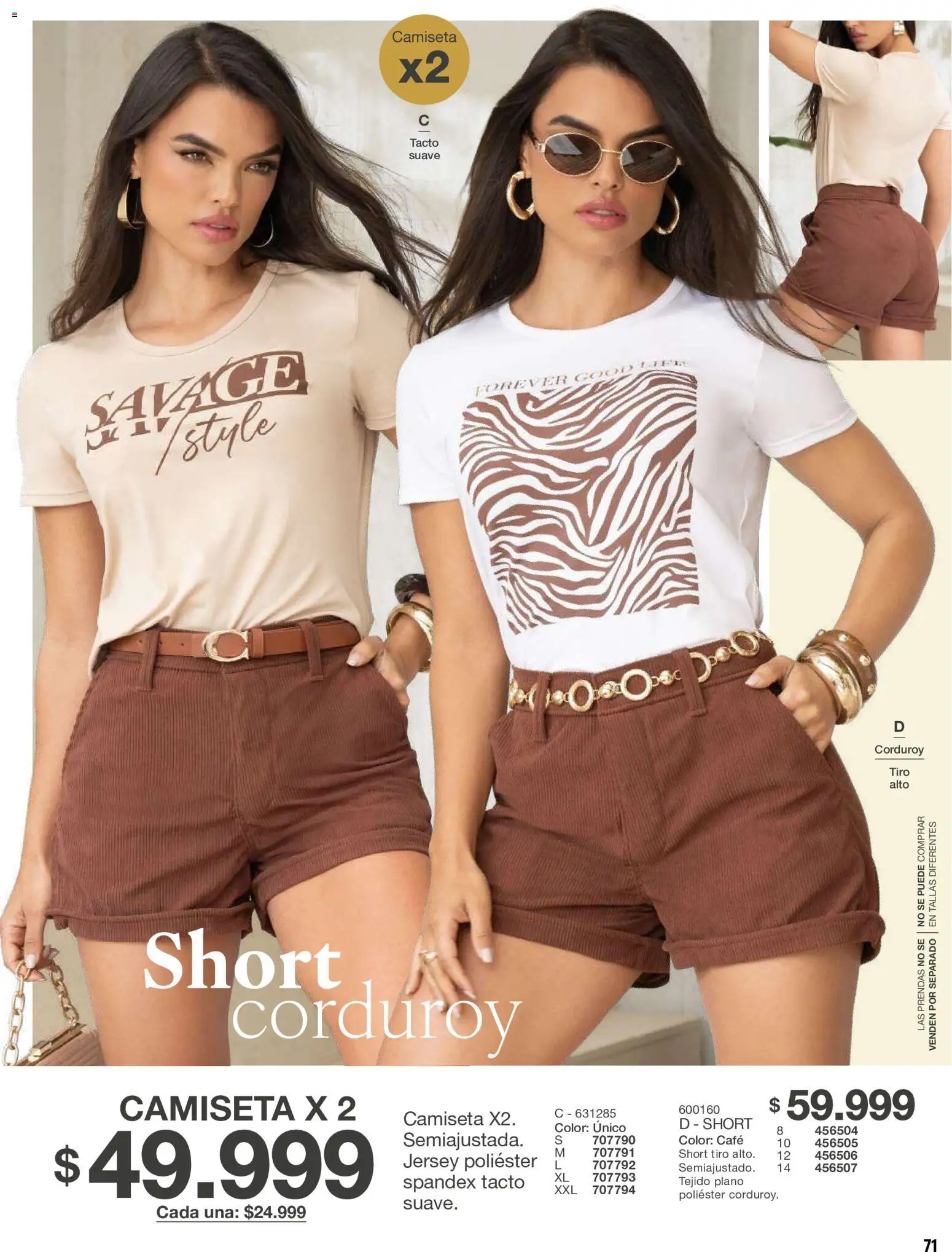 Carmel revista - valida desde el 01/07/2026 | Página: 71 | Productos: Short, Camiseta, Café