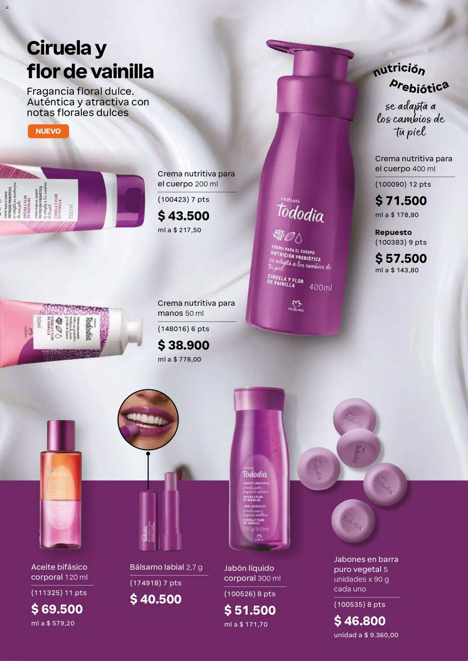 Natura revista - valida desde el 02/09/2026 | Página: 107 | Productos: Jabón líquido, Fragancia, Crema para el cuerpo, Jabón