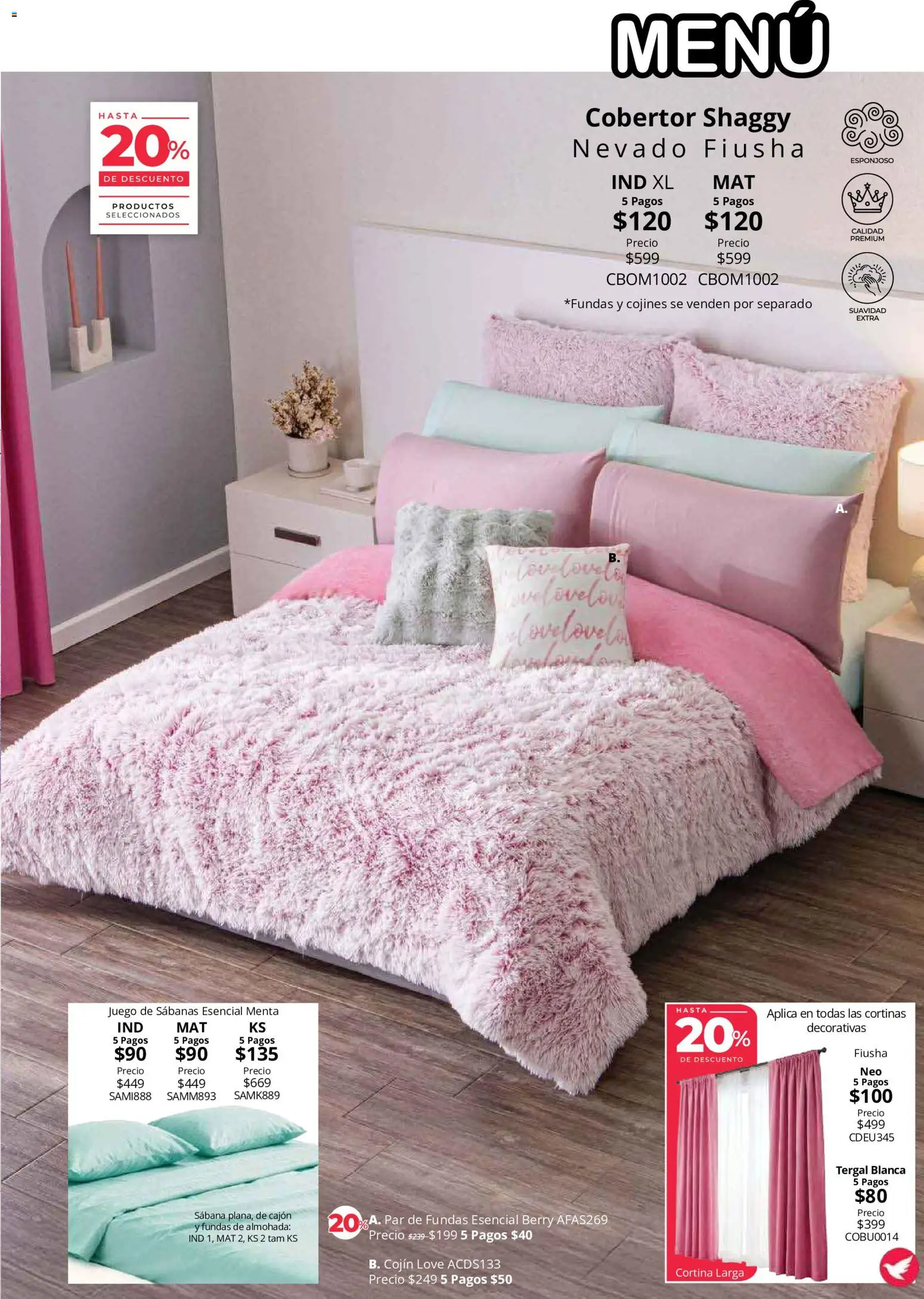 Nuevas ofertas de Colchas Concord válidas en toda la República Mexicana desde el 01/08/2026. ¡Encuentra las mejores ofertas en Colchas Concord catálogo Colección Cobertor! | Página: 59 | Productos: Cobertor, Juego, Almohada, Sabanas